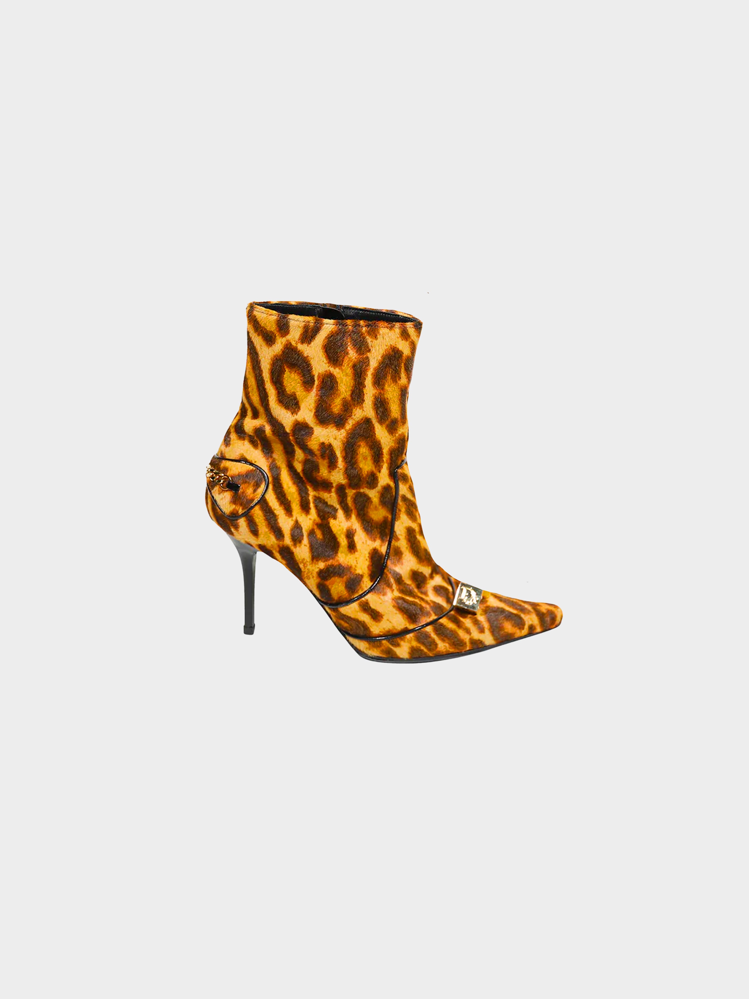 Christian Dior Fall 2004 Leopard Dice Stiletto Heels