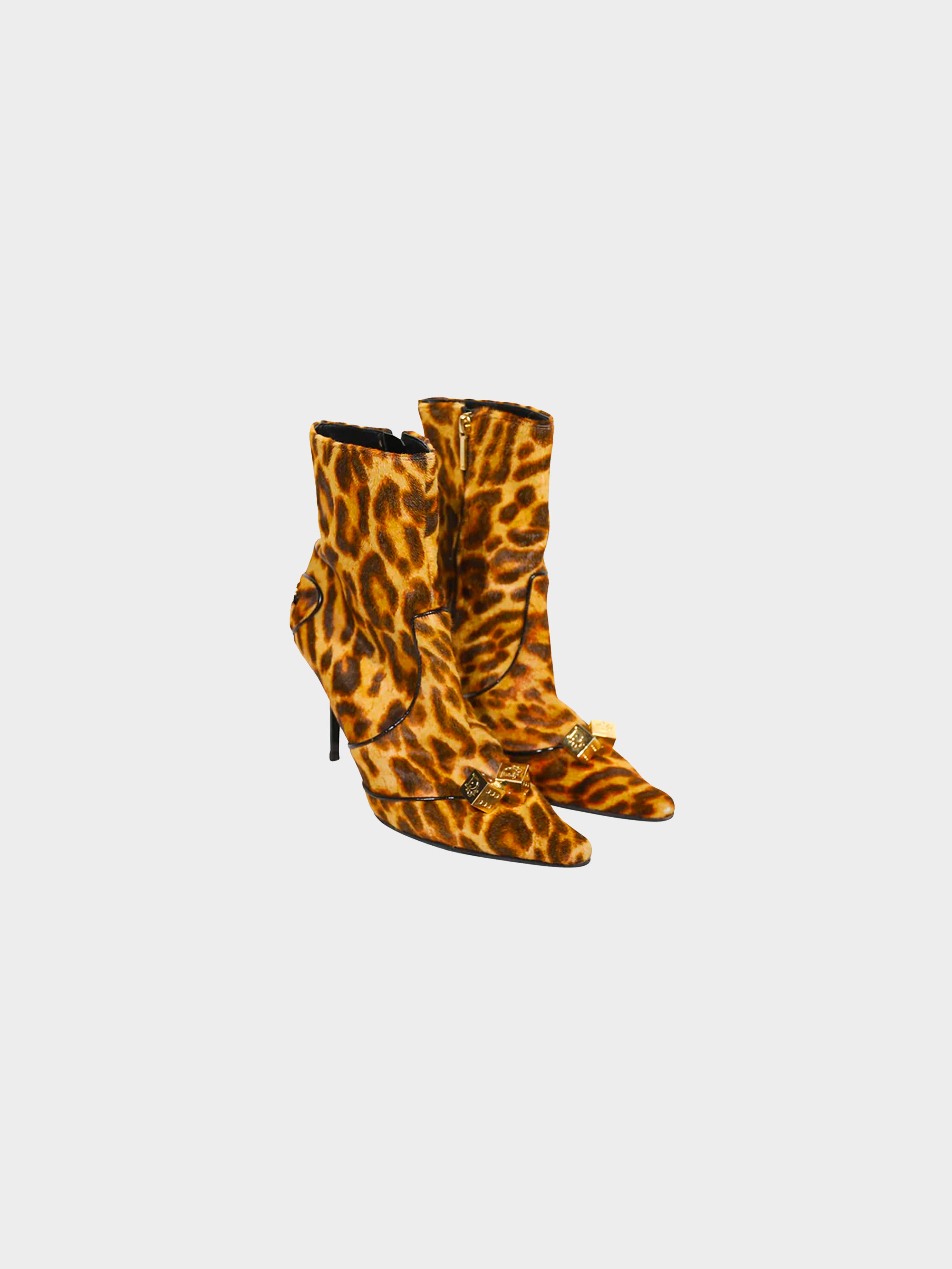 Christian Dior Fall 2004 Leopard Dice Stiletto Heels