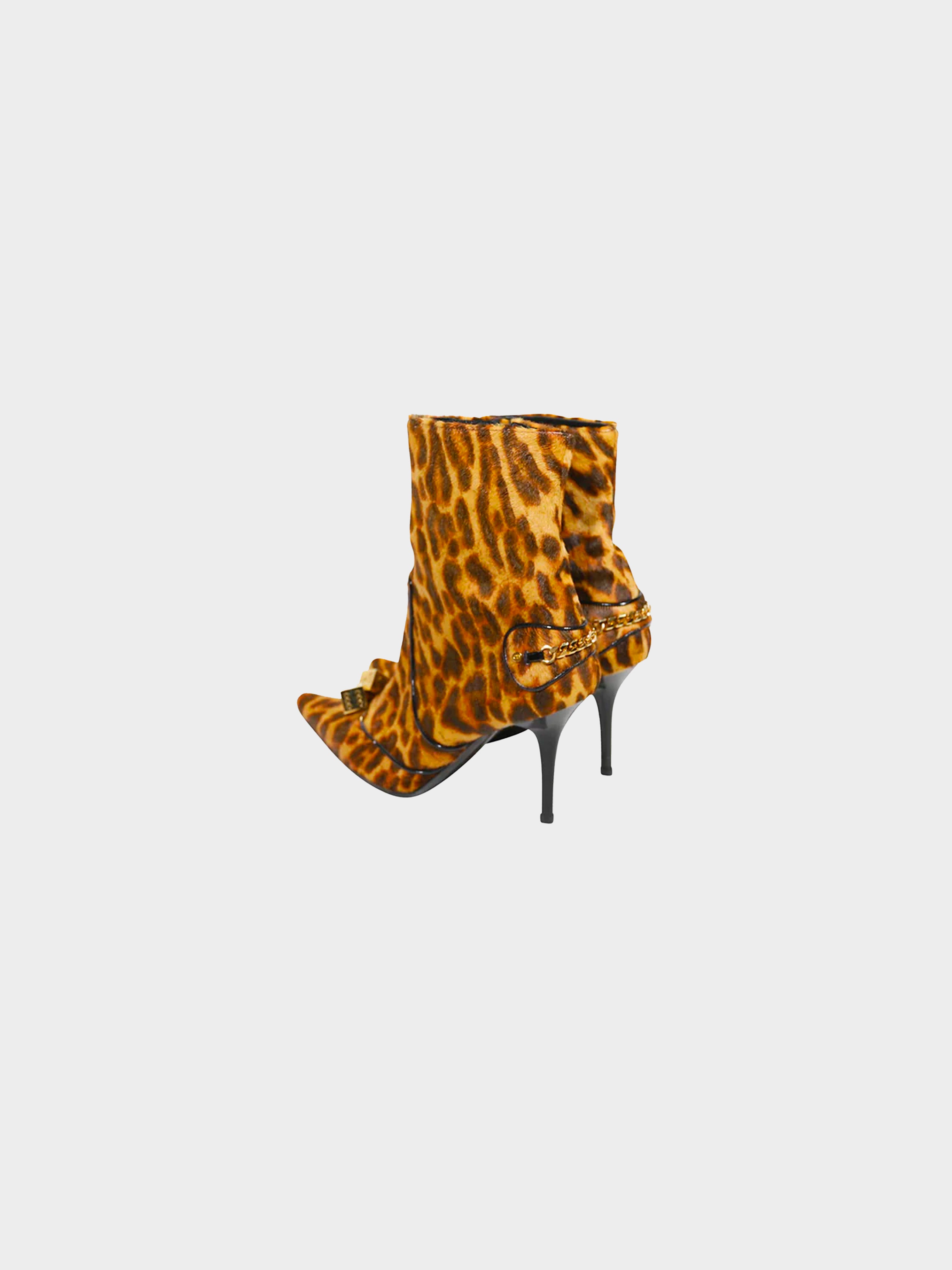 Christian Dior Fall 2004 Leopard Dice Stiletto Heels