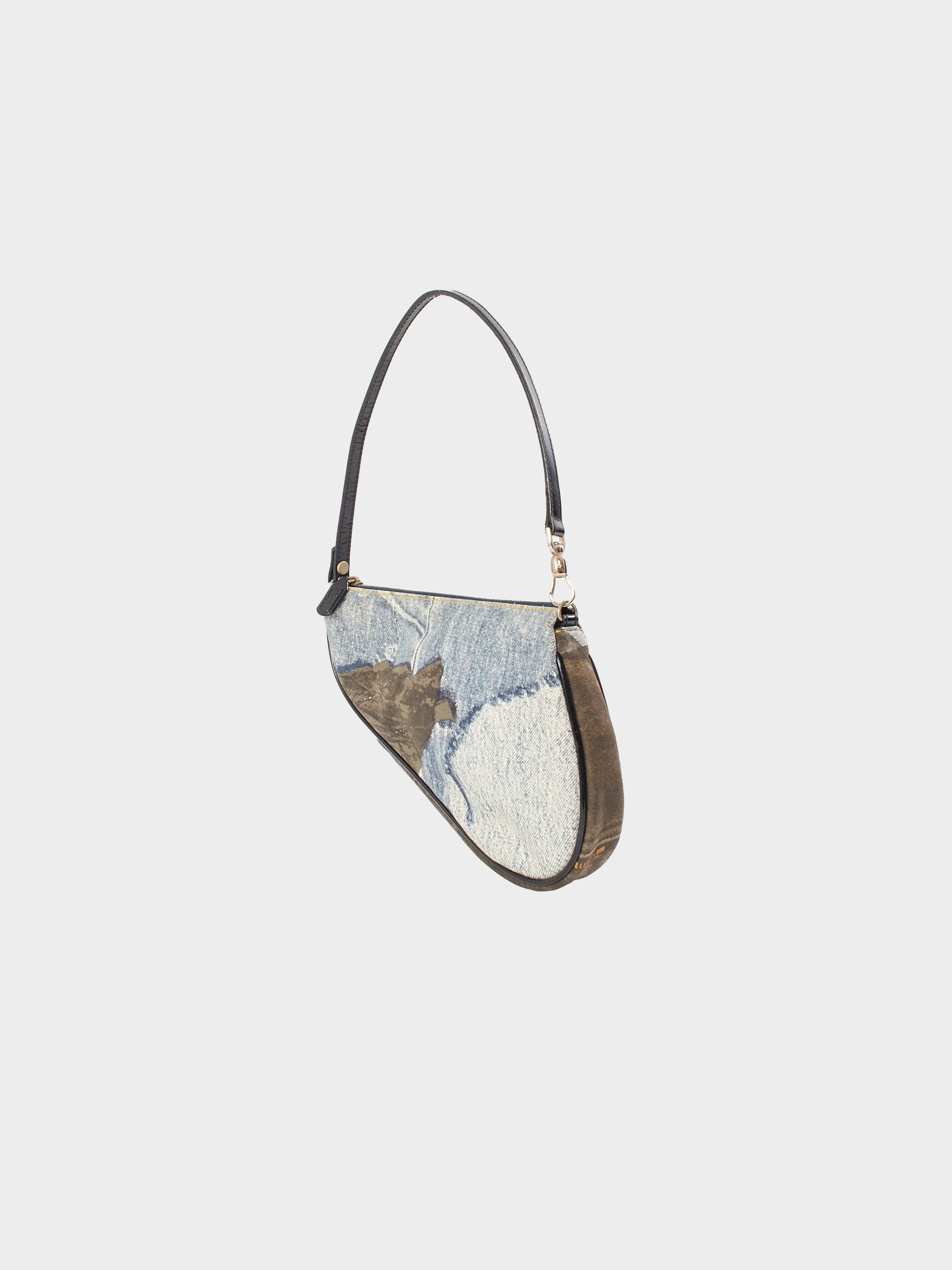 Christian Dior Vintage Trotter Pattern Mini Saddle Bag from 2001