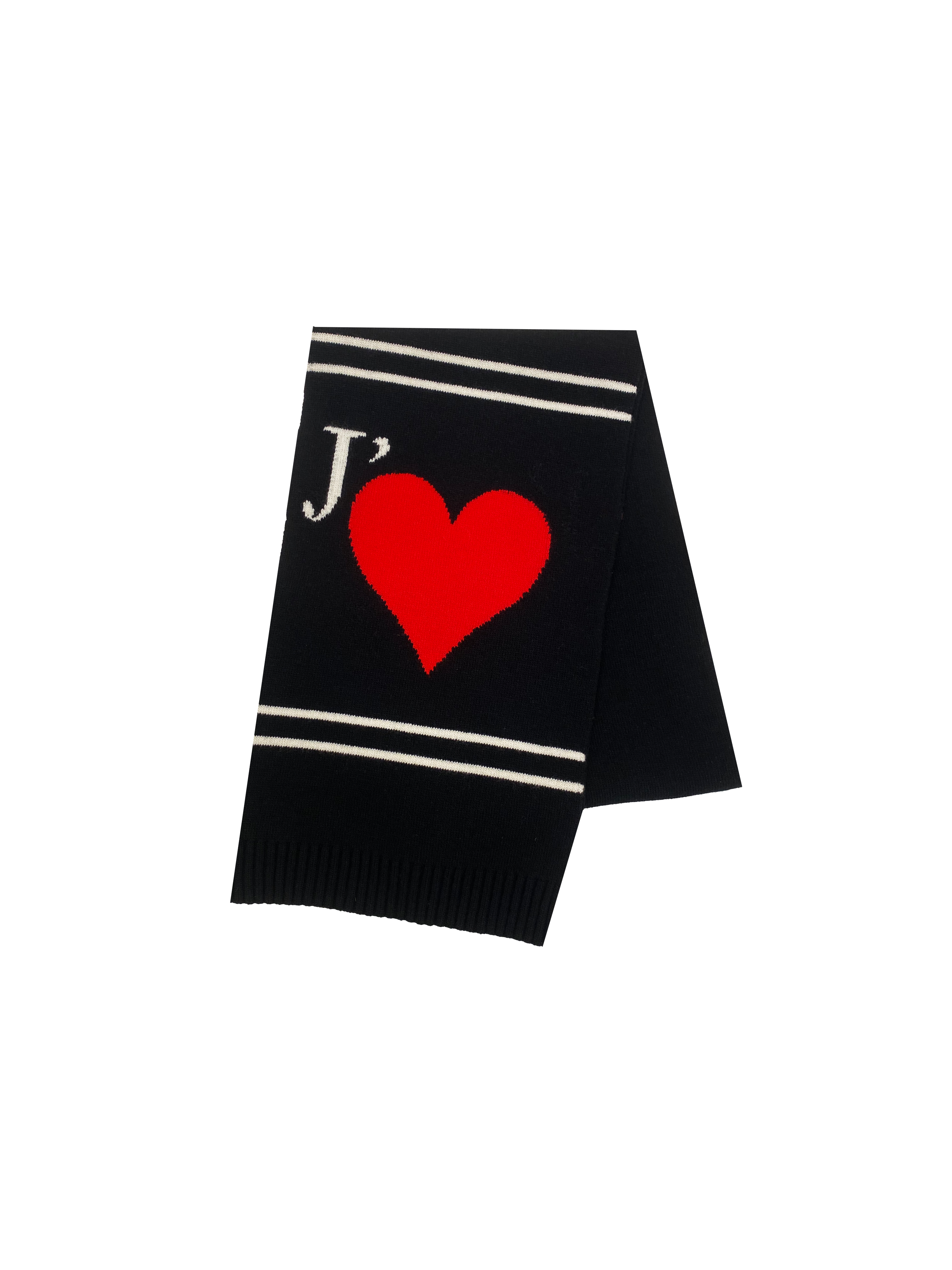 Christian Dior 2010s J'adore Knit Heart Logo Scarf