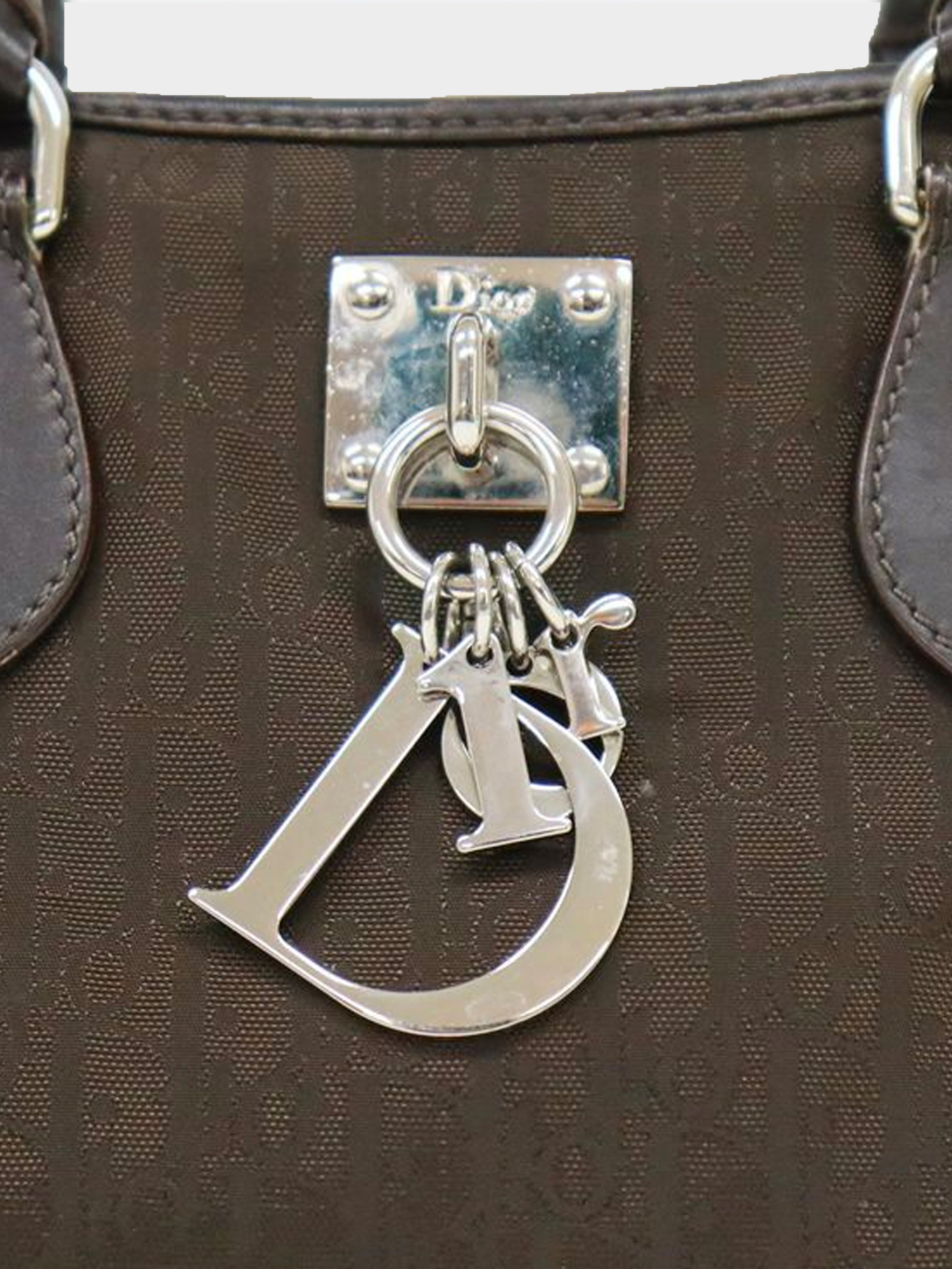 Christian Dior 2000s Trotter Logo Charm Handbag