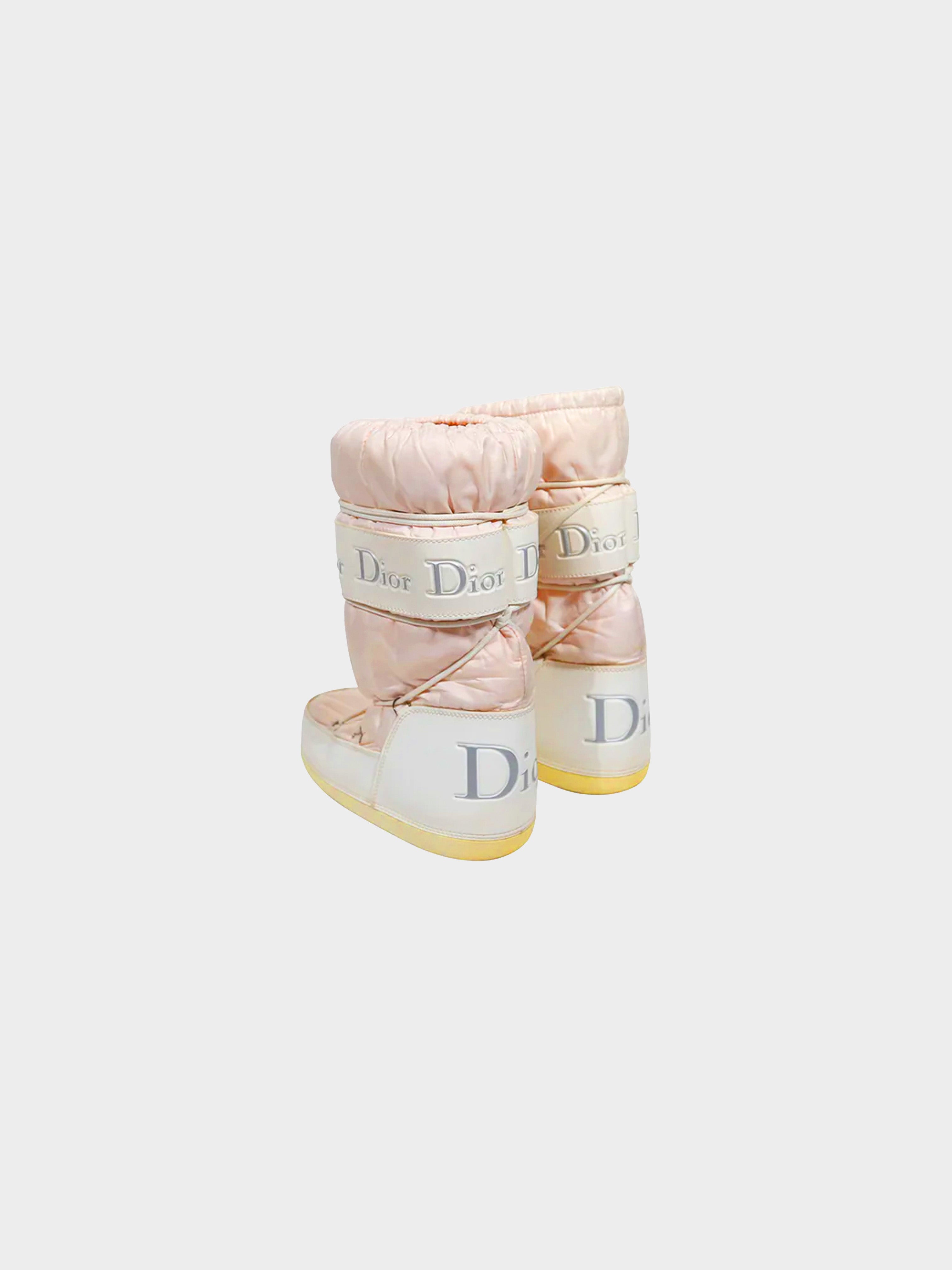 Christian Dior by John Galliano 2000s Baby Pink Moon Boots · INTO