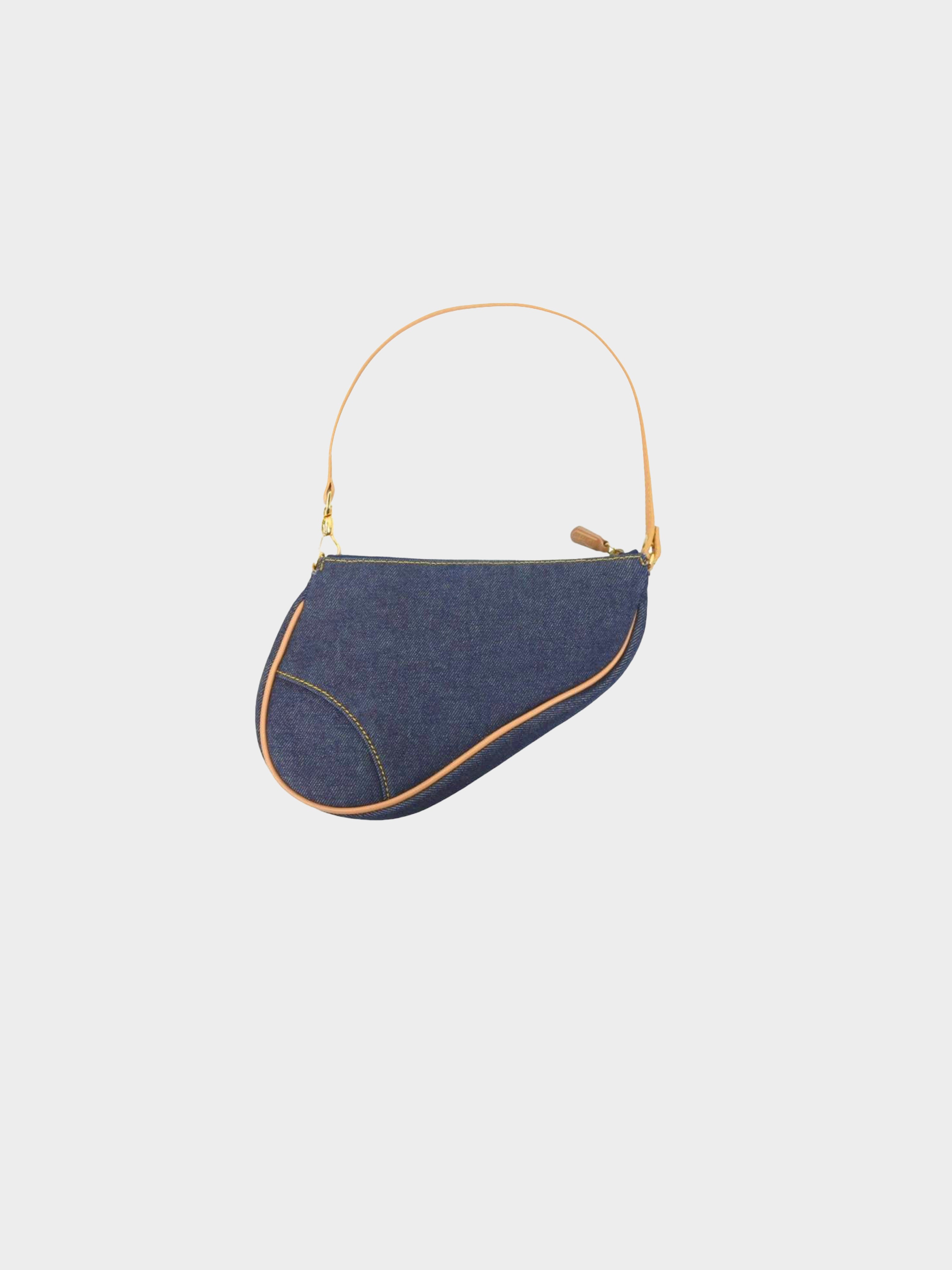 Christian Dior 2001 Denim Saddle Bag