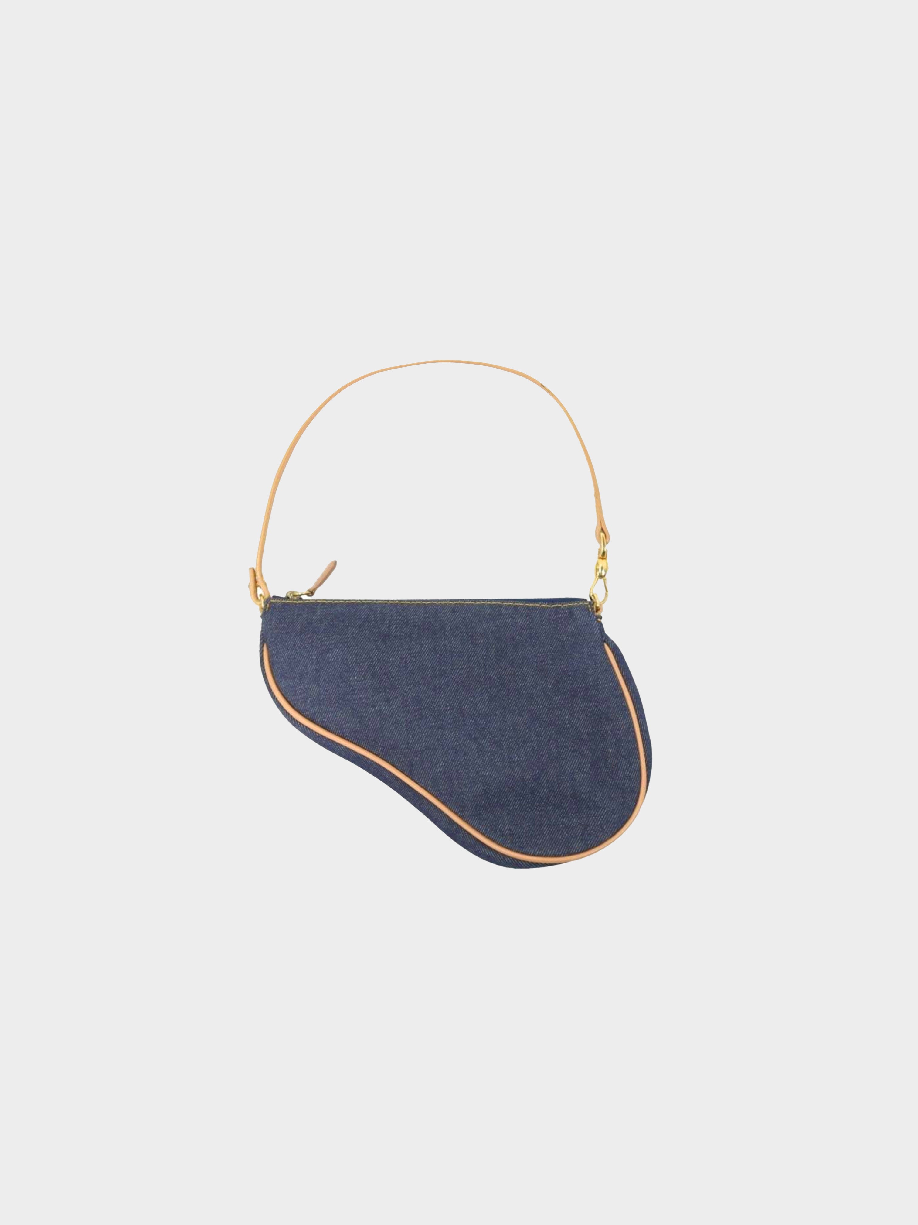 Christian Dior 2001 Denim Saddle Bag