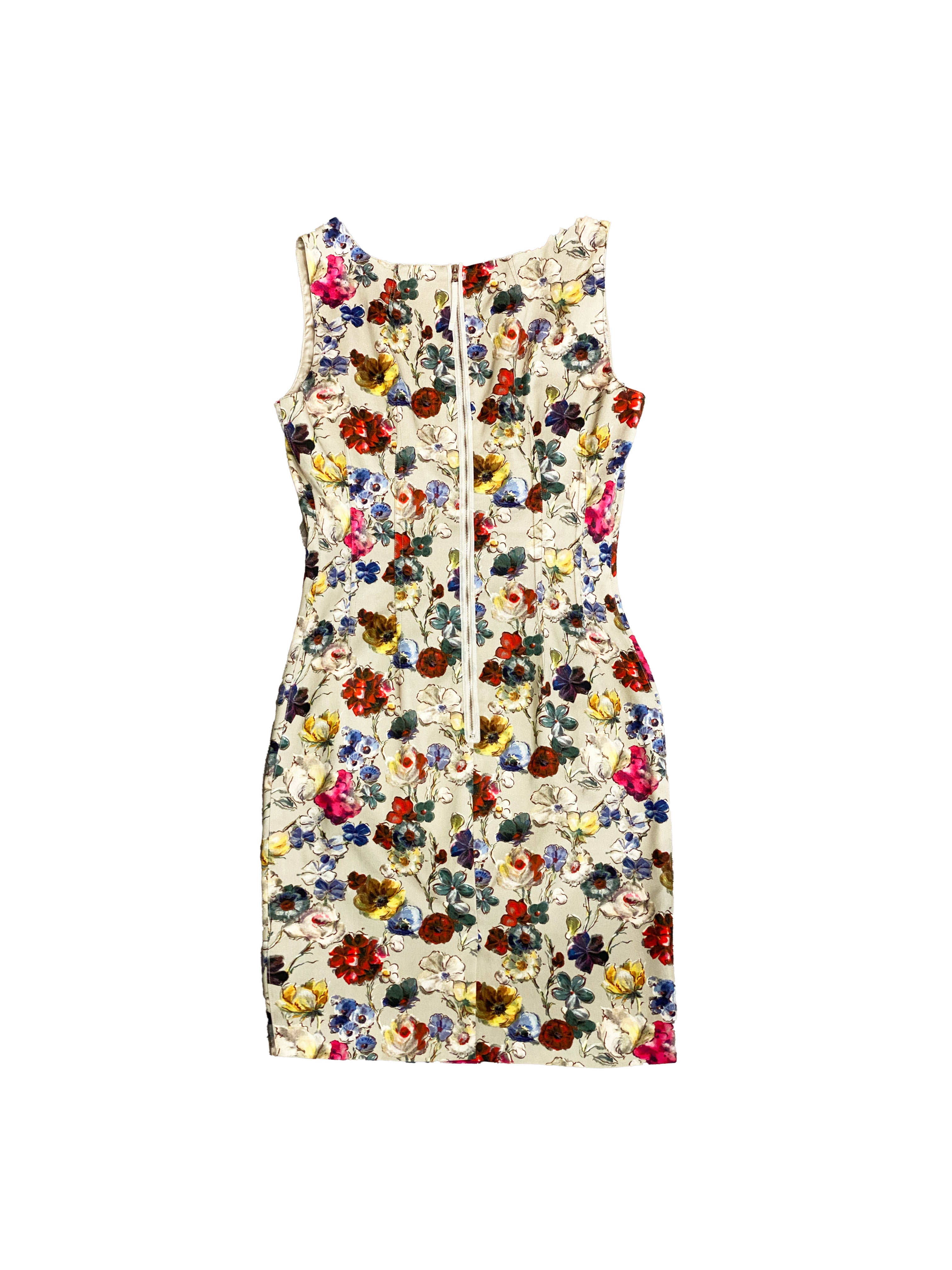 Dolce and Gabbana 1990s Cream Floral Dress
