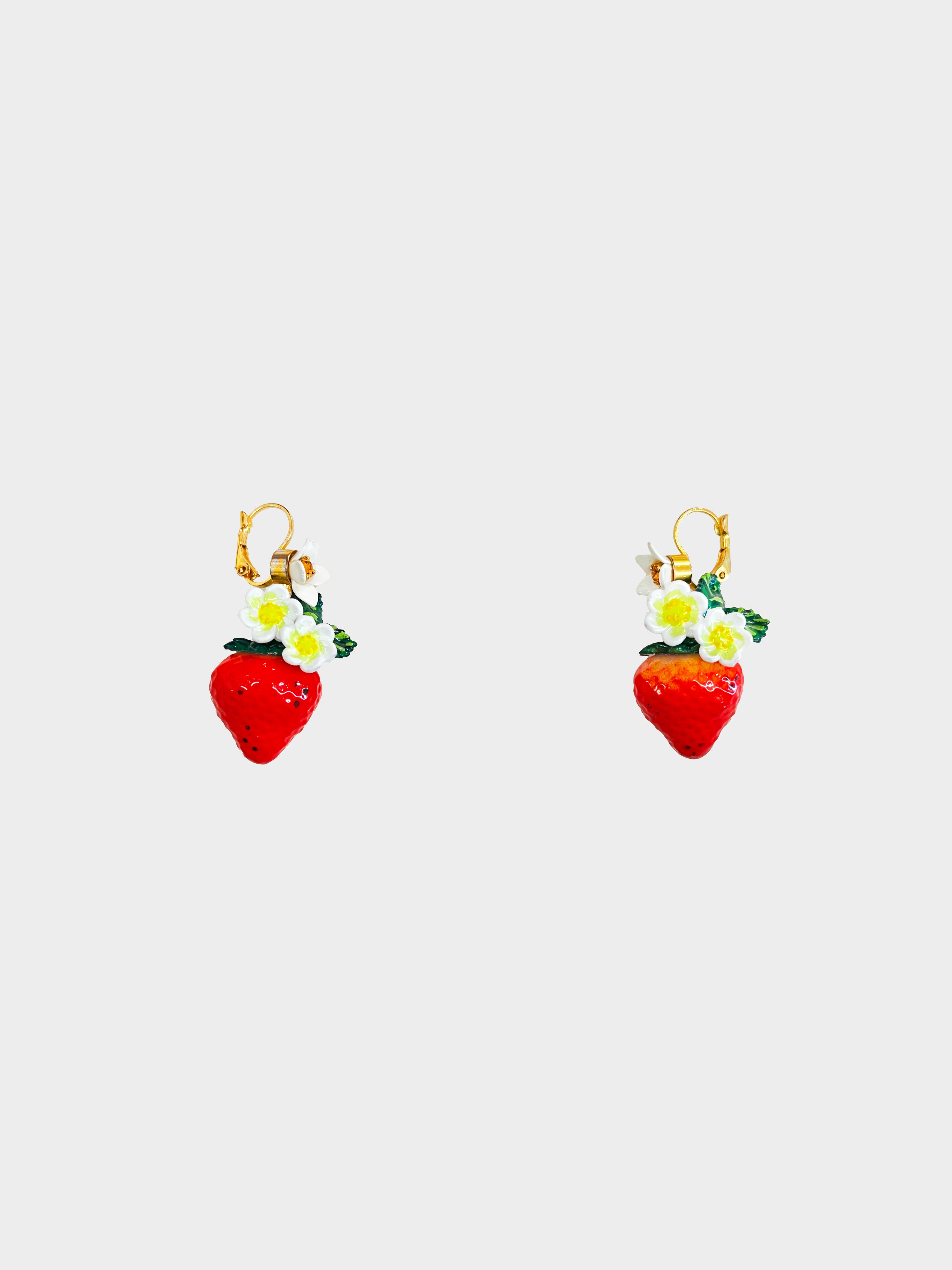Dolce and Gabbana 2018 Strawberry Earrings