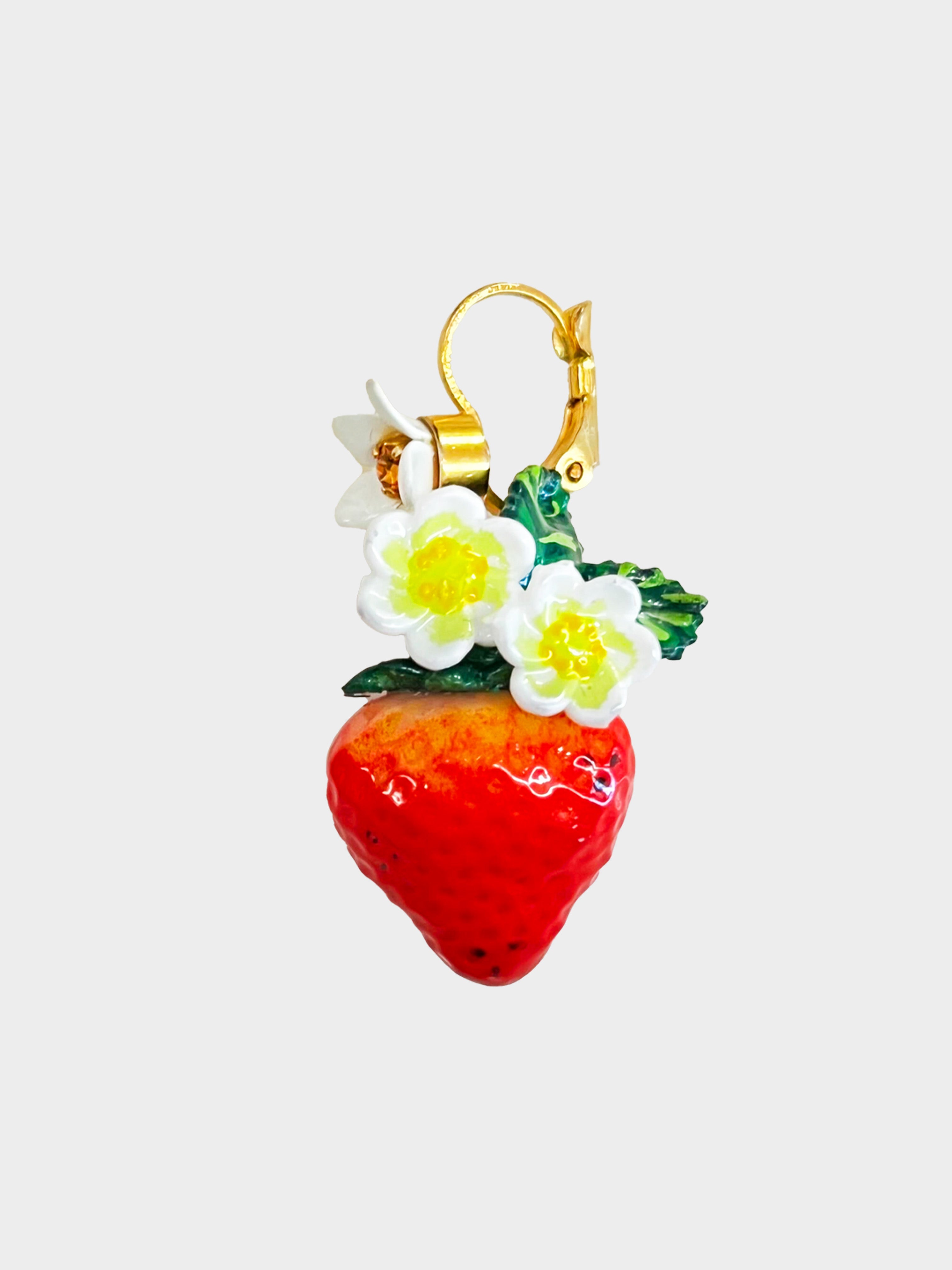Dolce and Gabbana 2018 Strawberry Earrings