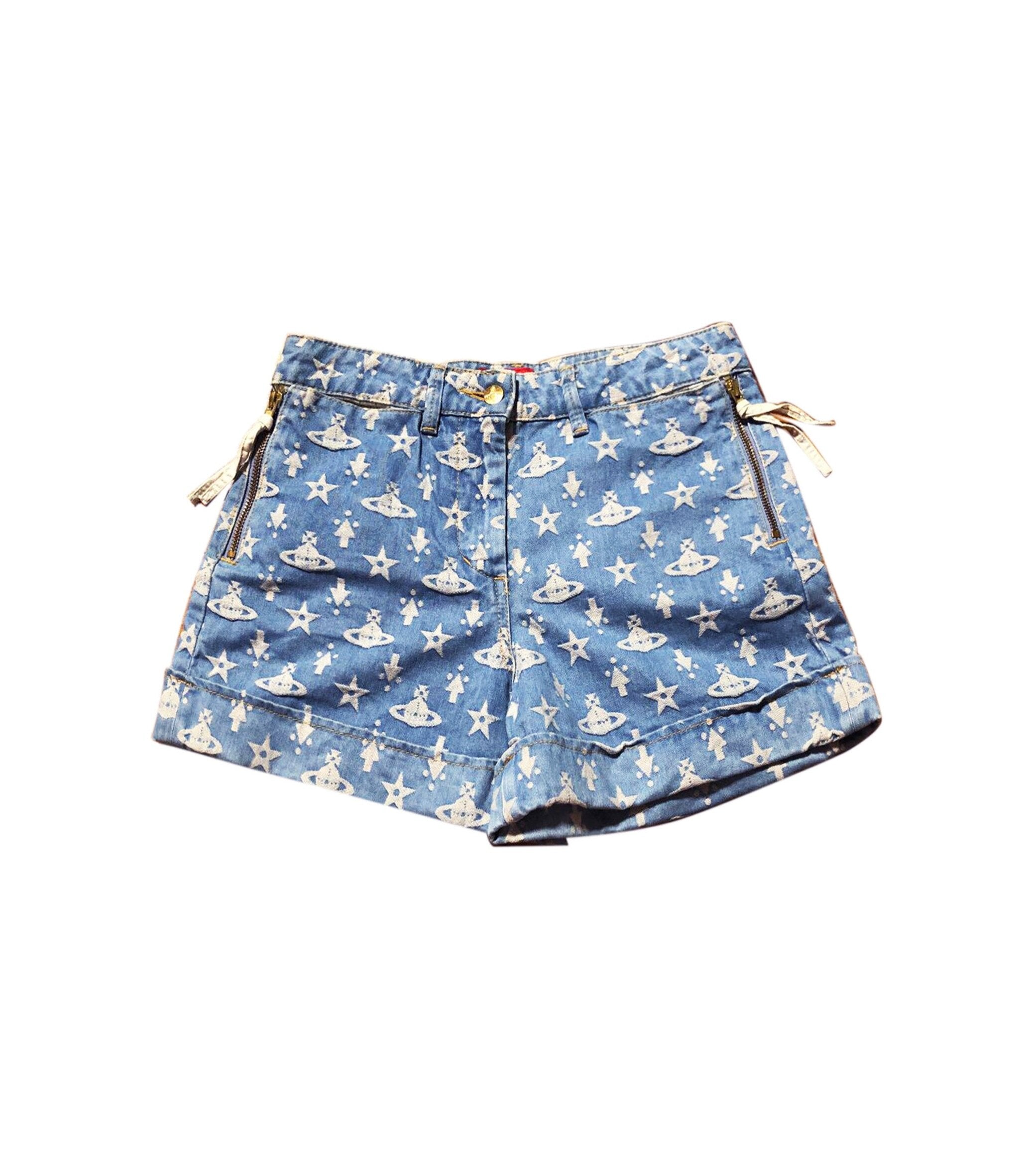 LOUIS VUITTON 90s Tan Denim Monogram Mini Skirt — Garment