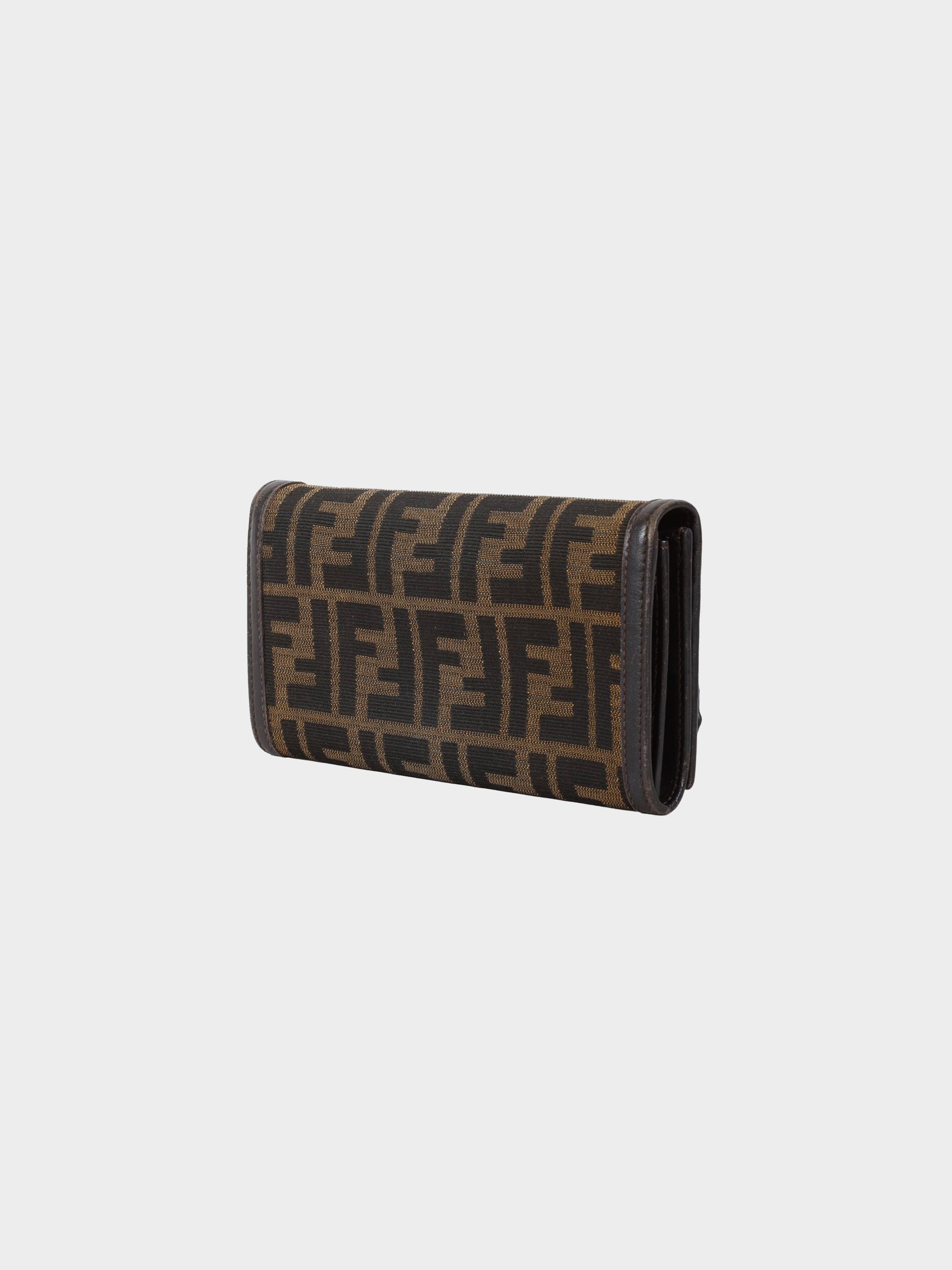 Fendi 1990s Zucca Canvas Wallet · INTO