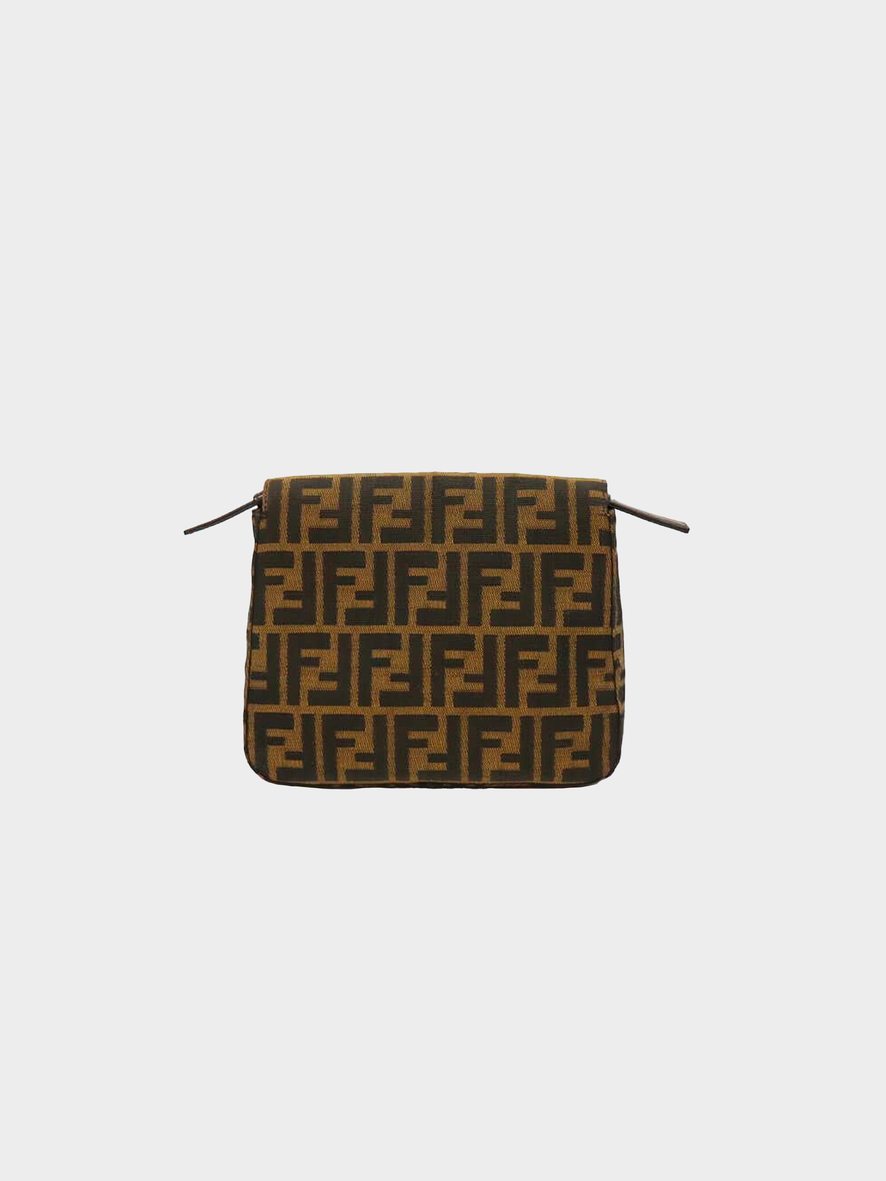 Fendi Gold 2000s Zucca Pouch Bag · INTO