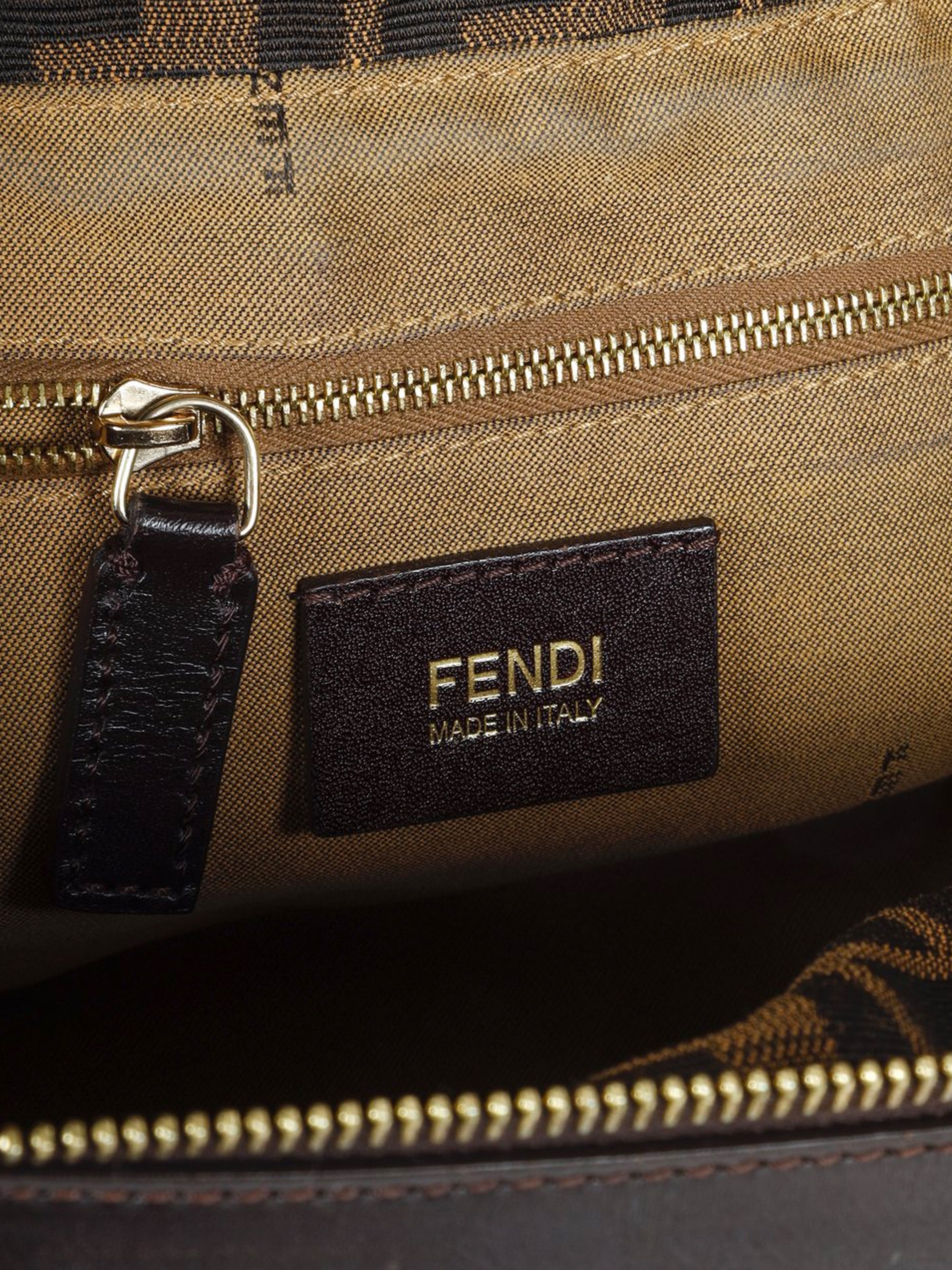 1990s Fendi Zucca Canvas Leather Mini Boston Bag Top Handle 