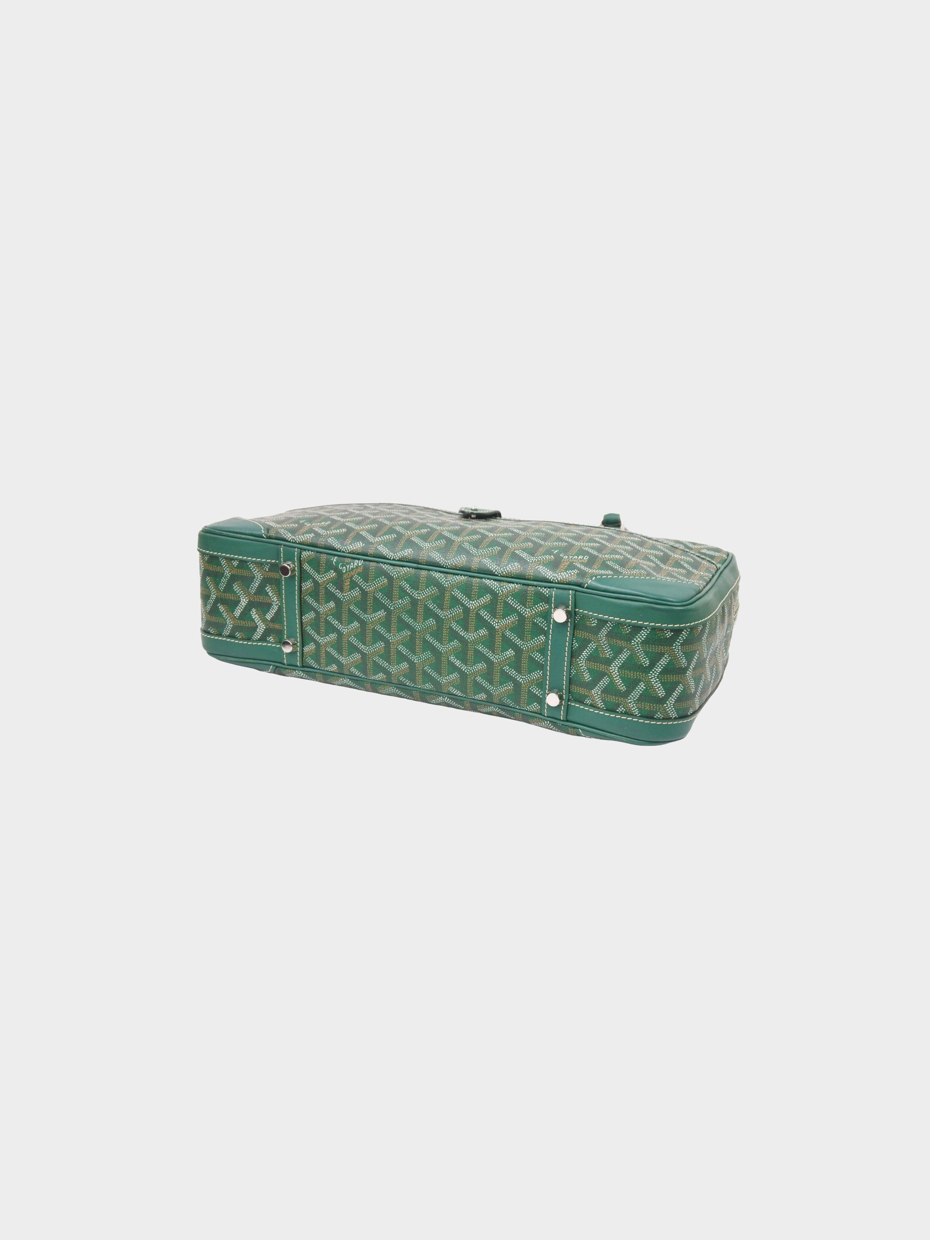 Goyard 2007 Green Saint Martin Canvas Boston Bag · INTO