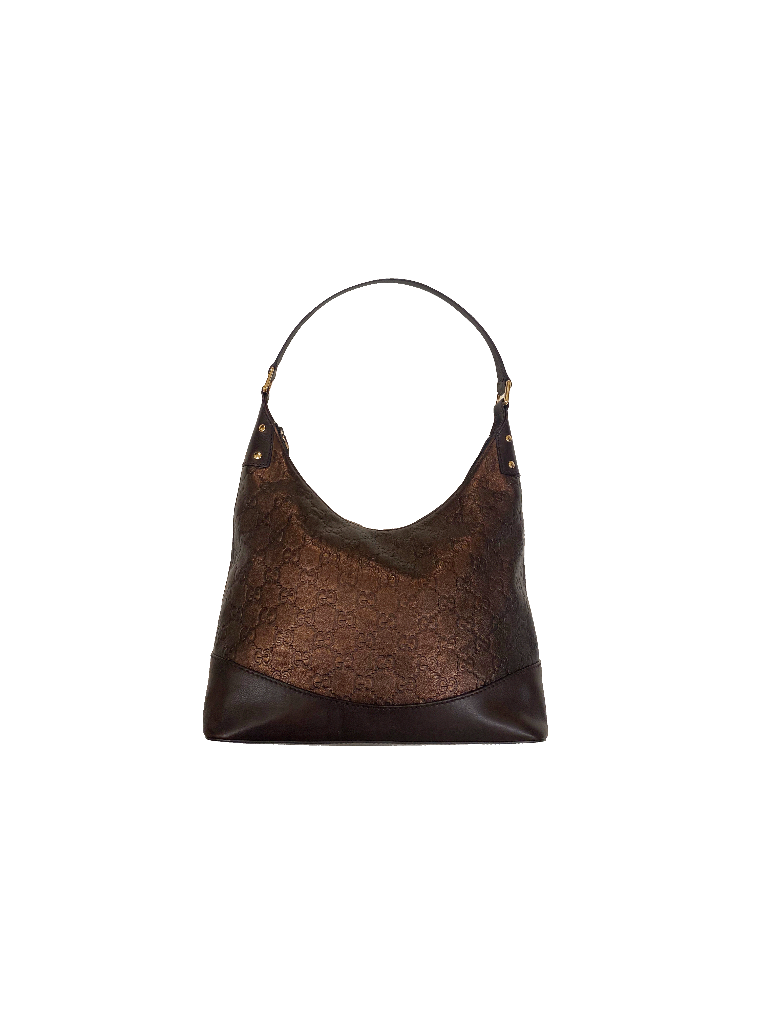 Gucci 2000s Bronze Guccisima Hobo Bag