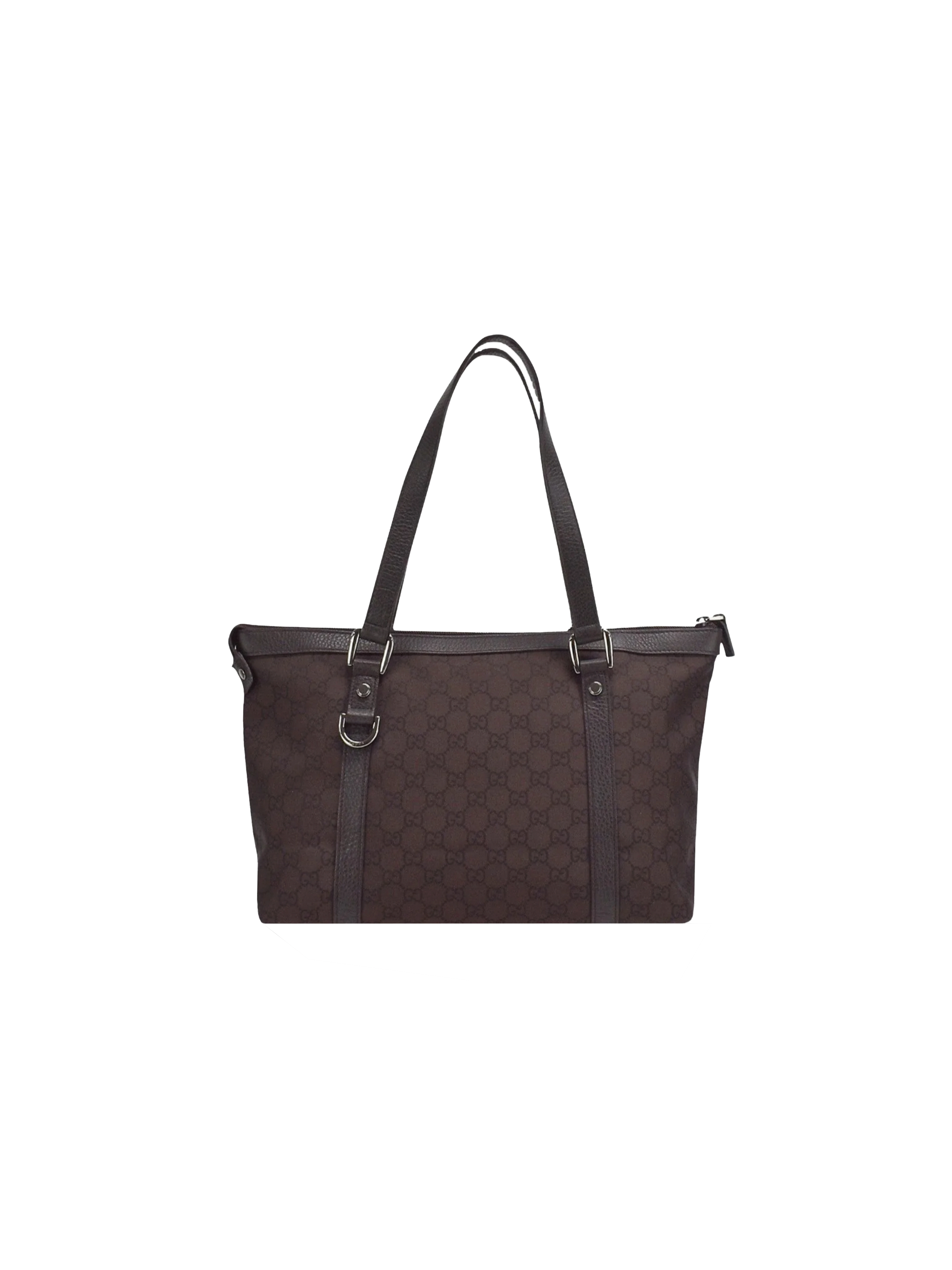 Gucci 2010s Brown Monogram Abbey Tote Bag