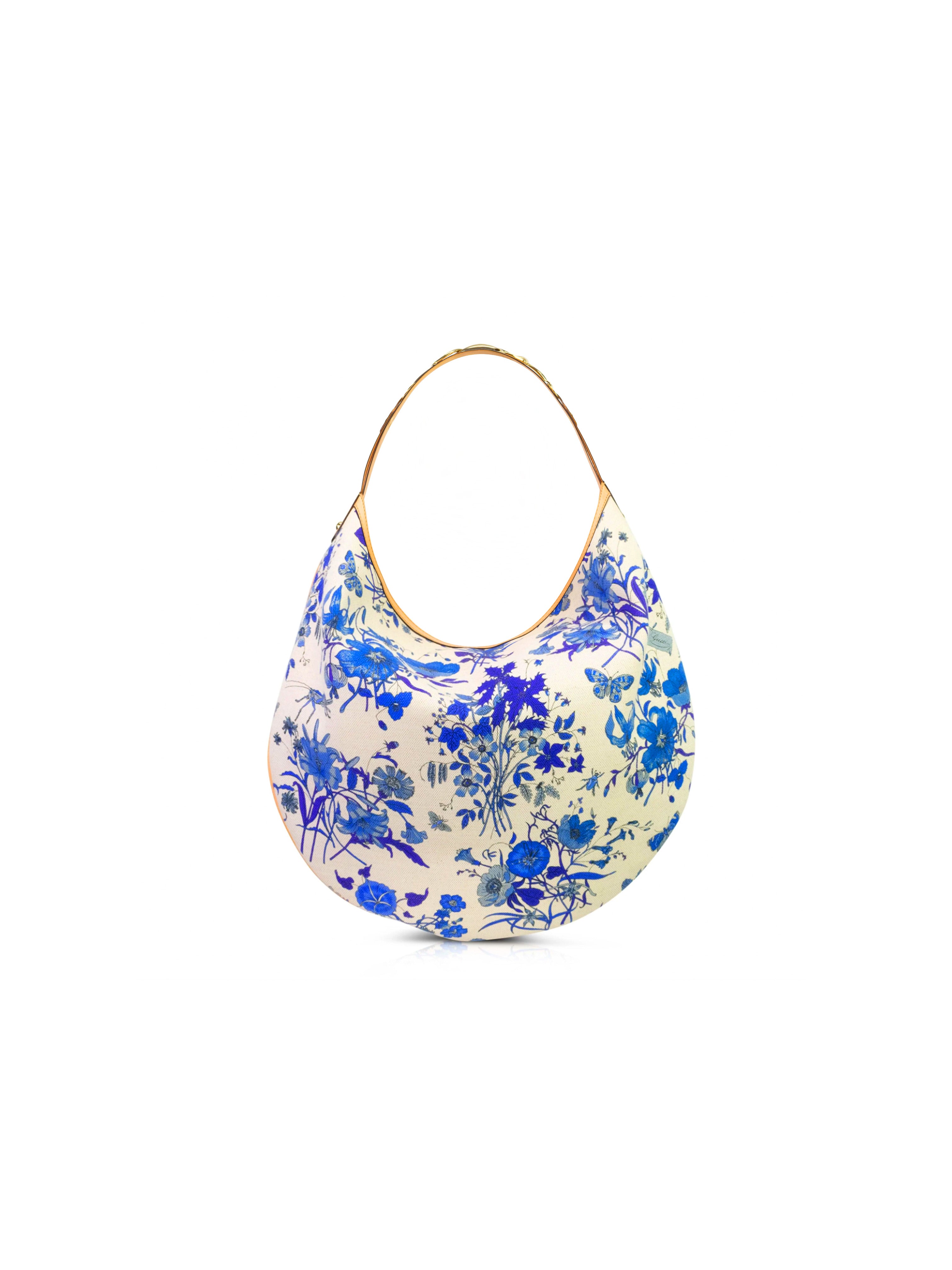 Gucci 2007 Cruise Wave Blue Floral Hobo