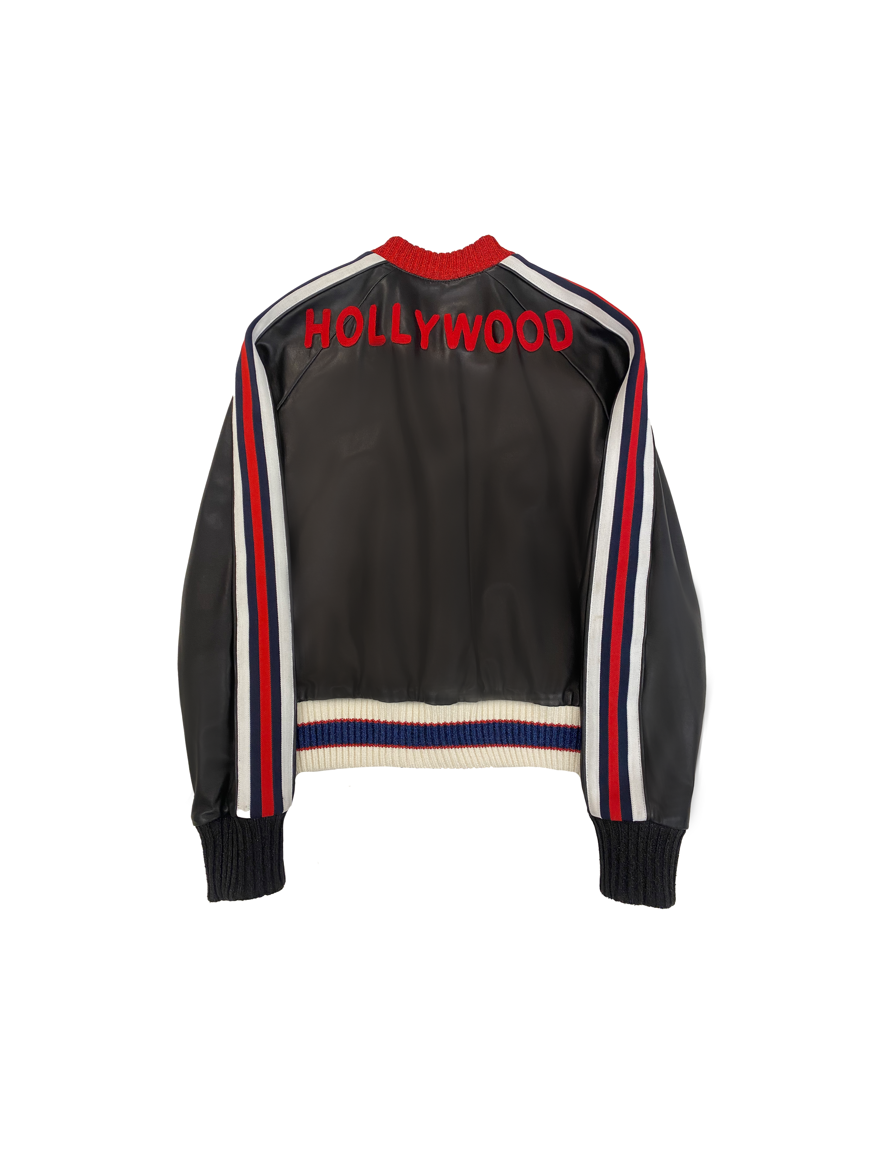 Gucci 2017 Hollywood Leather Bomber Jacket · INTO