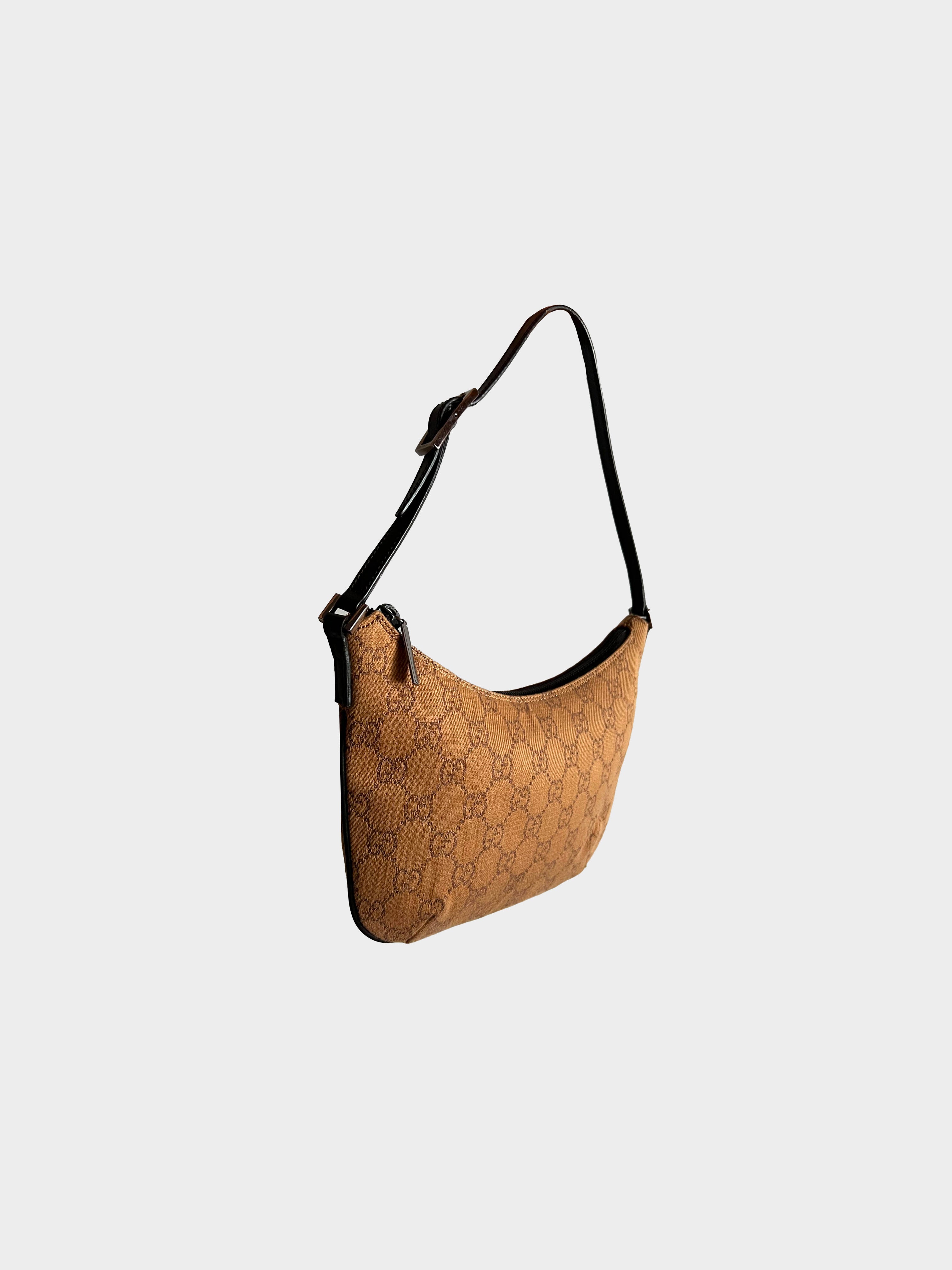 Gucci 2000s Monogram Pouchette Shoulder Bag
