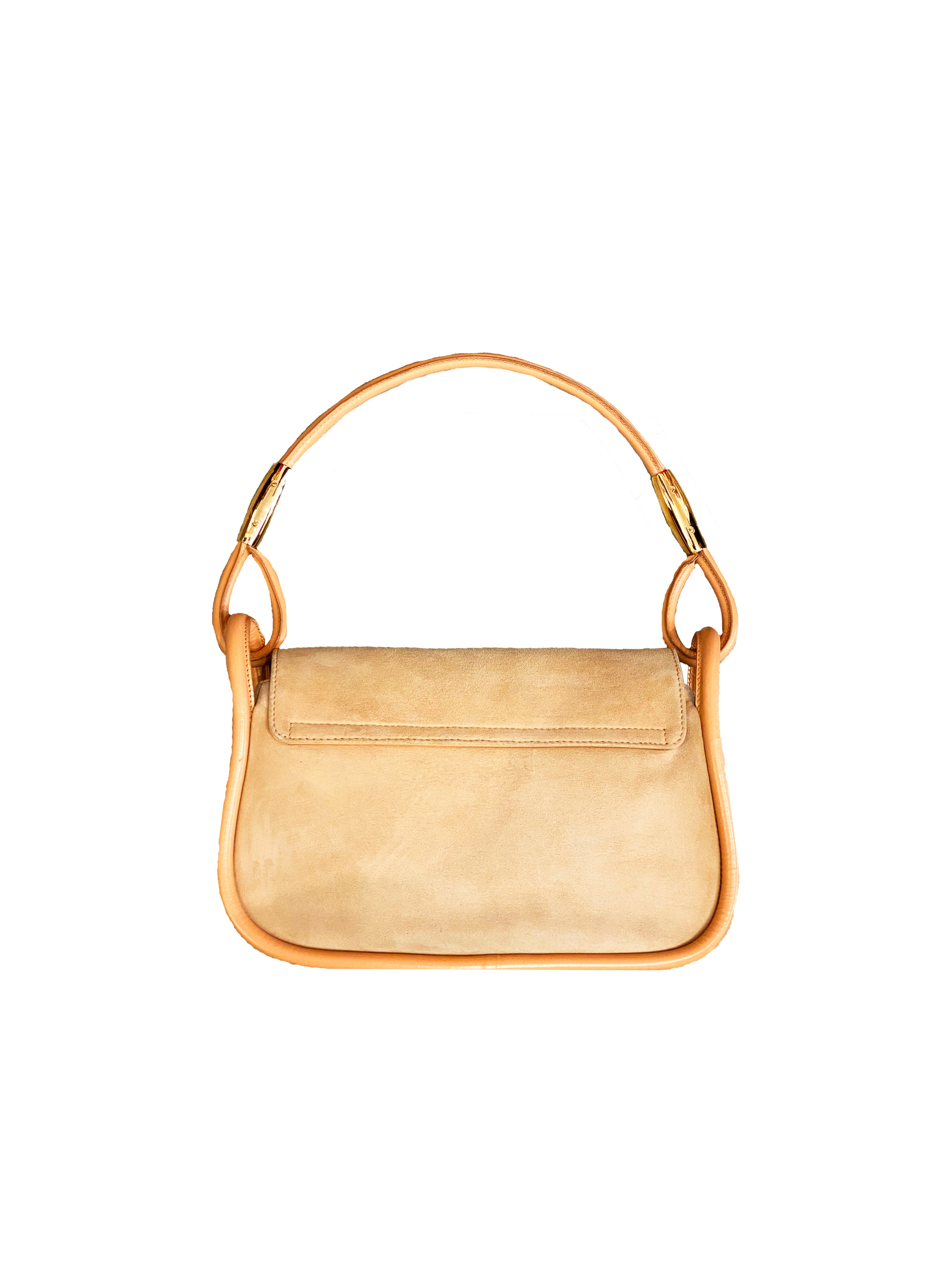 Gucci by Tom Ford 2000s Suede and Peach Loop Bag