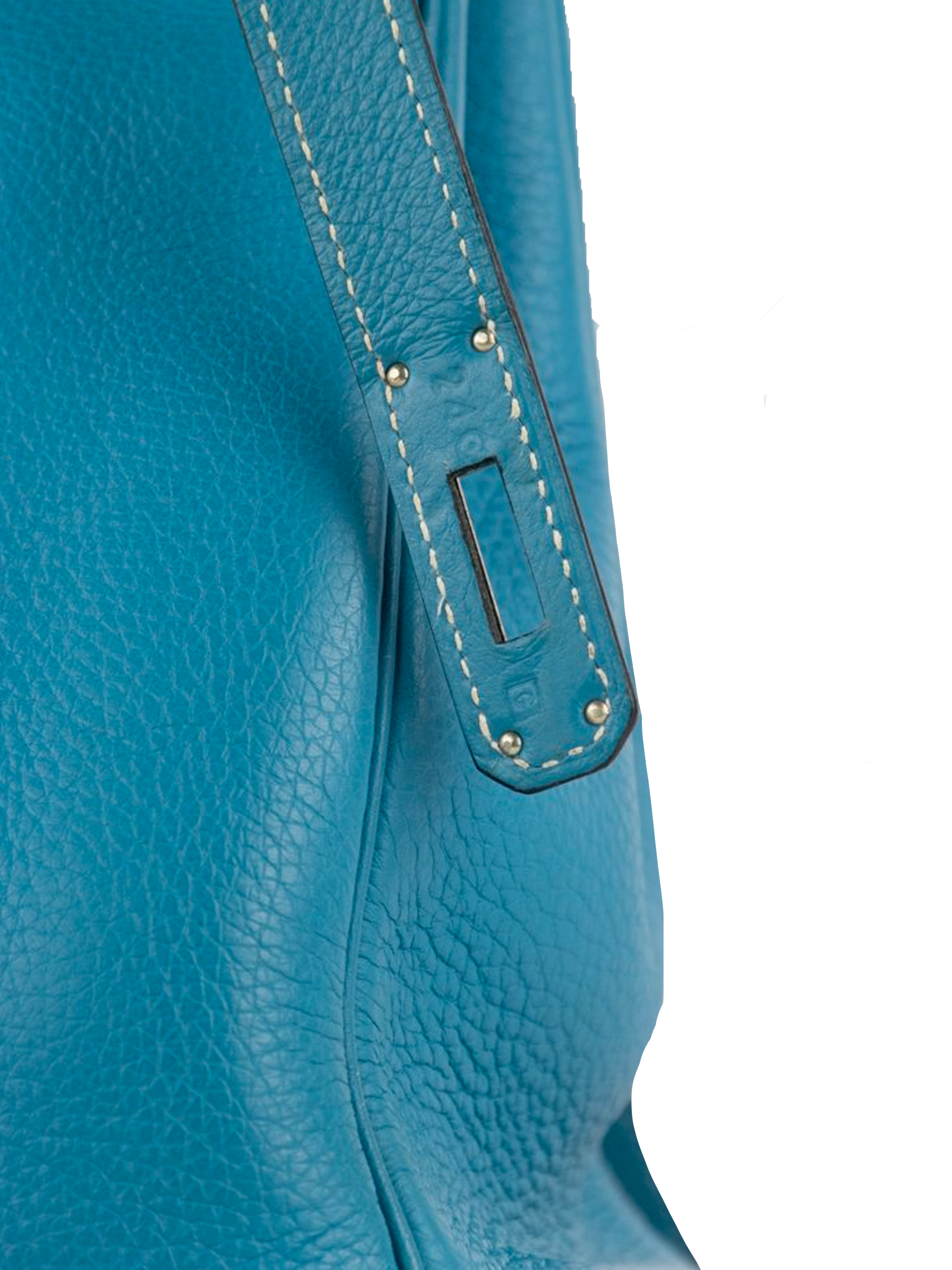 Hermes Bleu Jean Togo Leather Evelyne I GM Bag Hermes