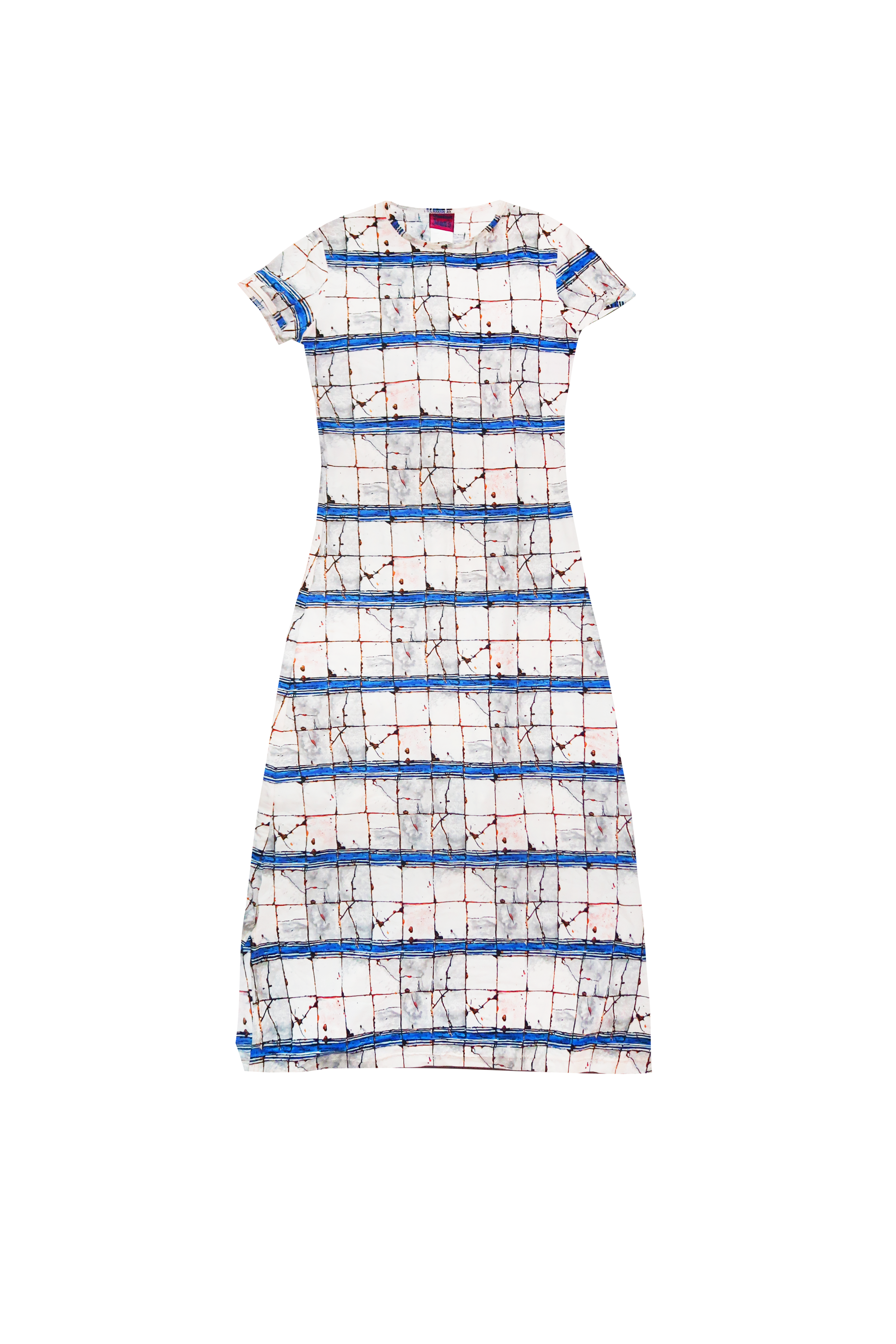 Jean Paul Gaultier Striped 1990s Blue Dress