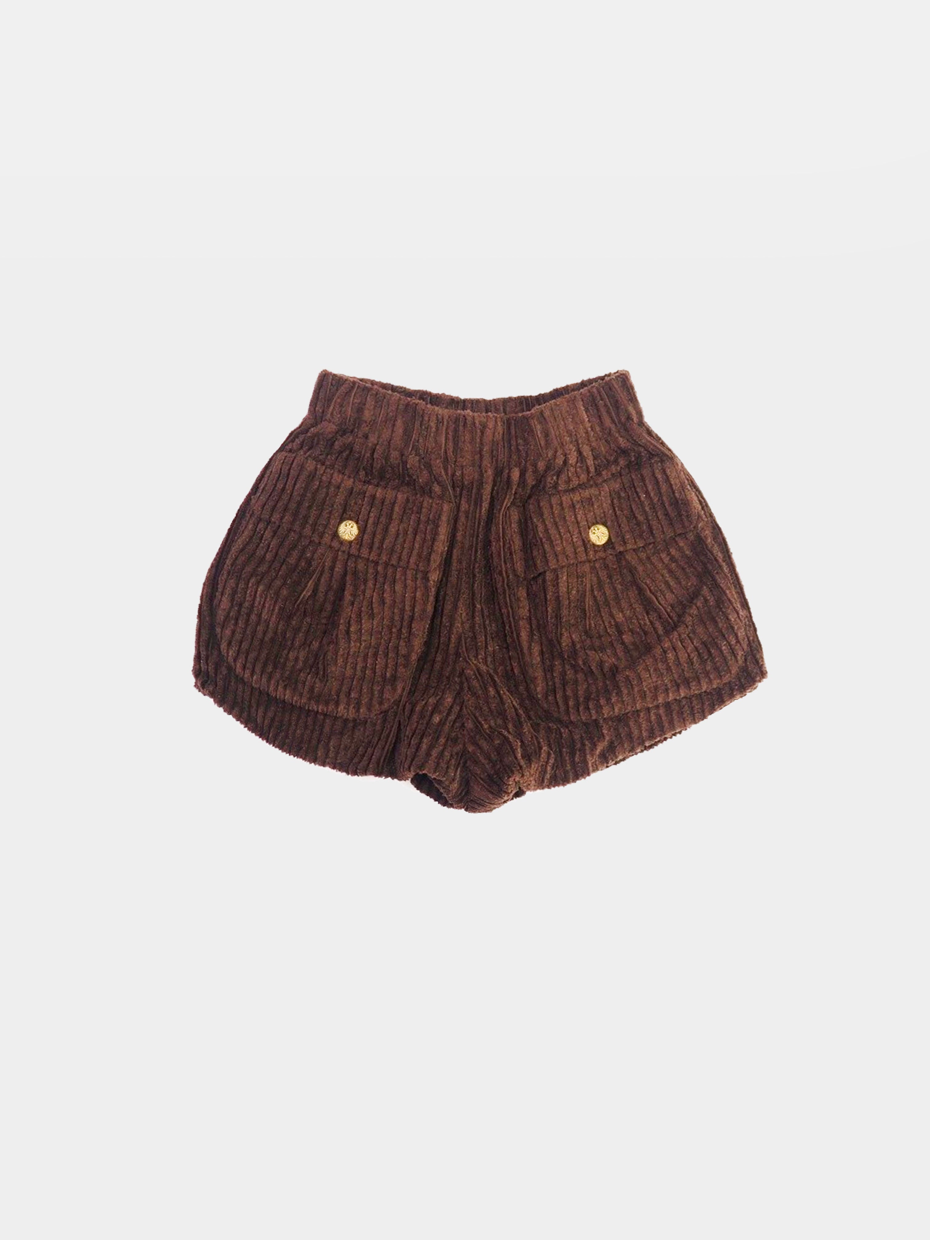 Chanel 1990s Brown Corduroy Rare Shorts