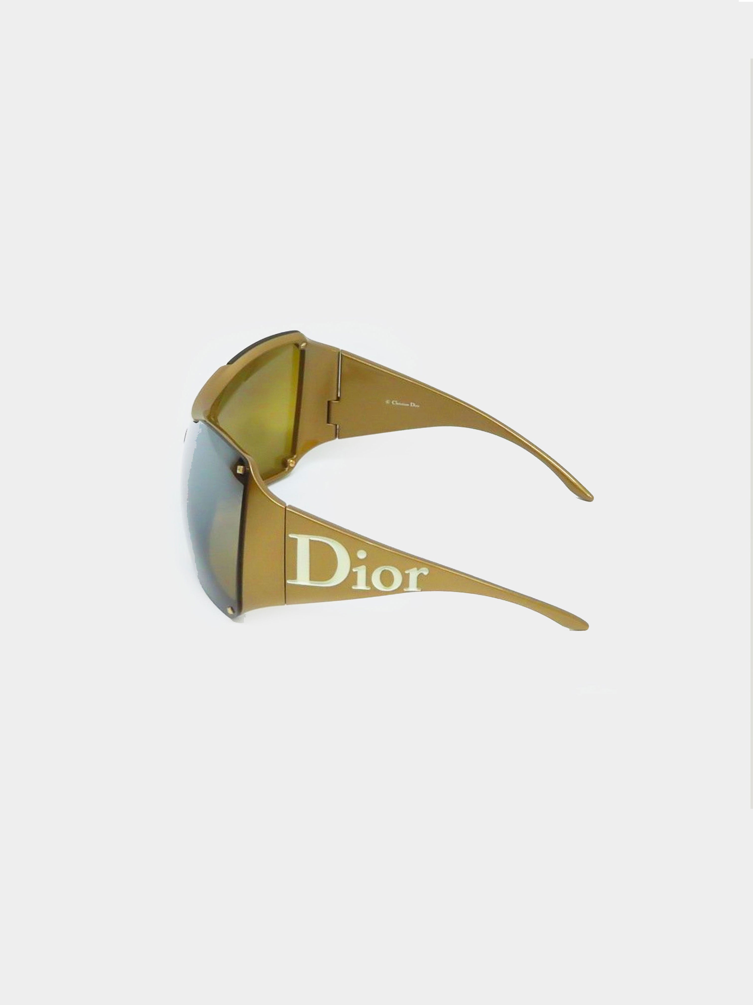 Christian Dior 2000s Khaki Acetate Sunglasses