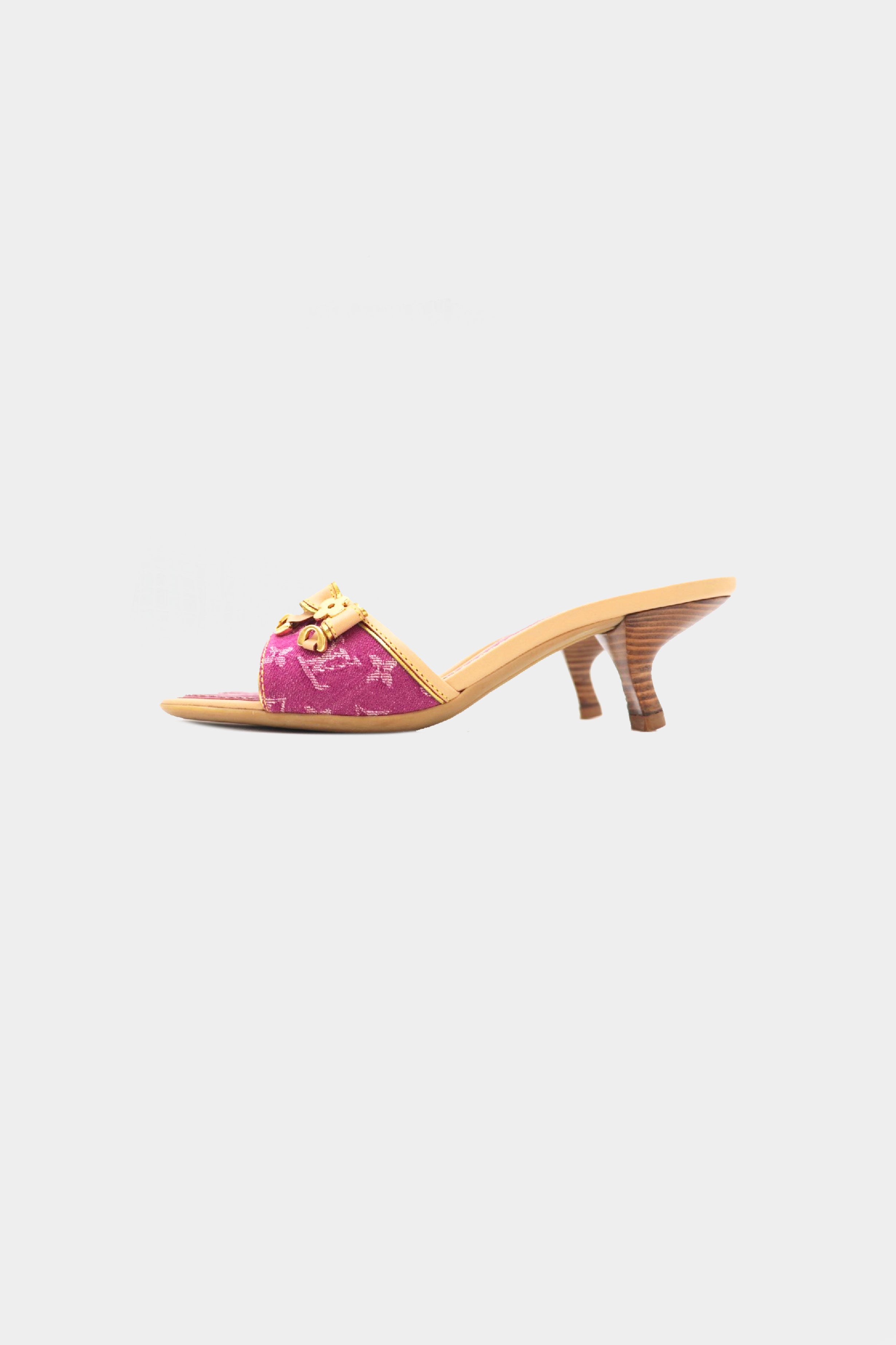 Louis Vuitton Fuchsia Satin Heels