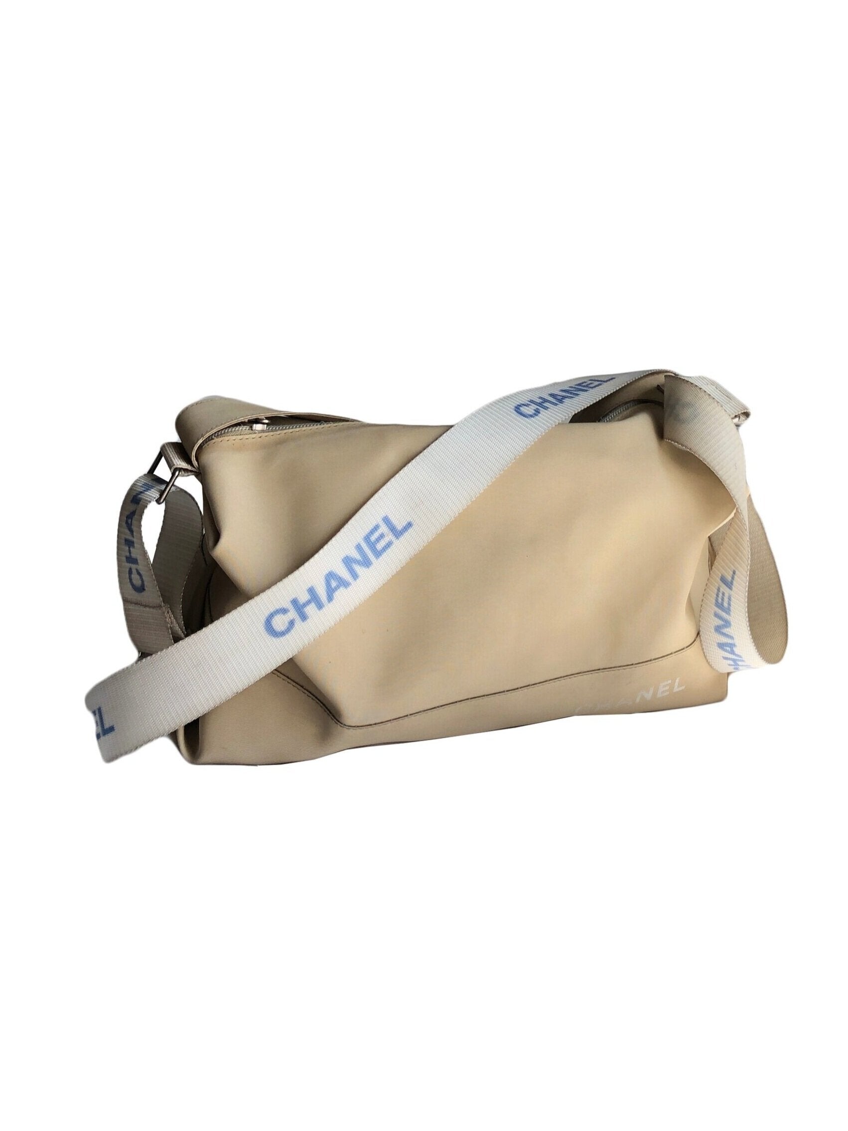 Chanel 2000s Cream Sports Zipper Bag · INTO
