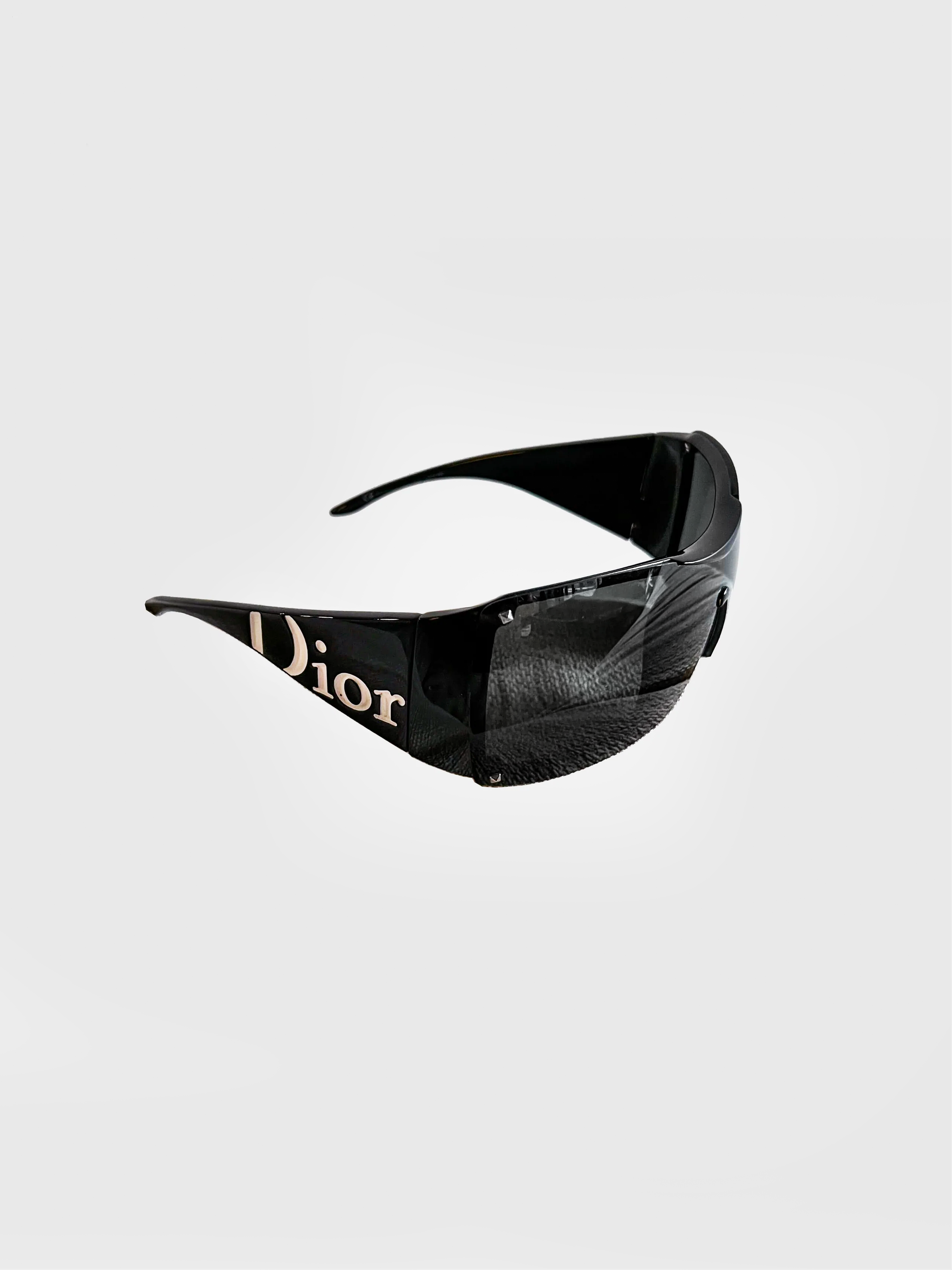 Christian Dior 2003 By John Galliano Overshine 2 Black Sunglasses