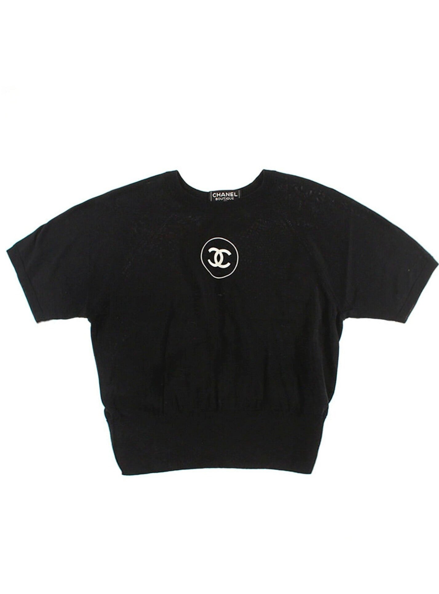 Chanel 2000s Black and Cream Chain CC Shirt · INTO