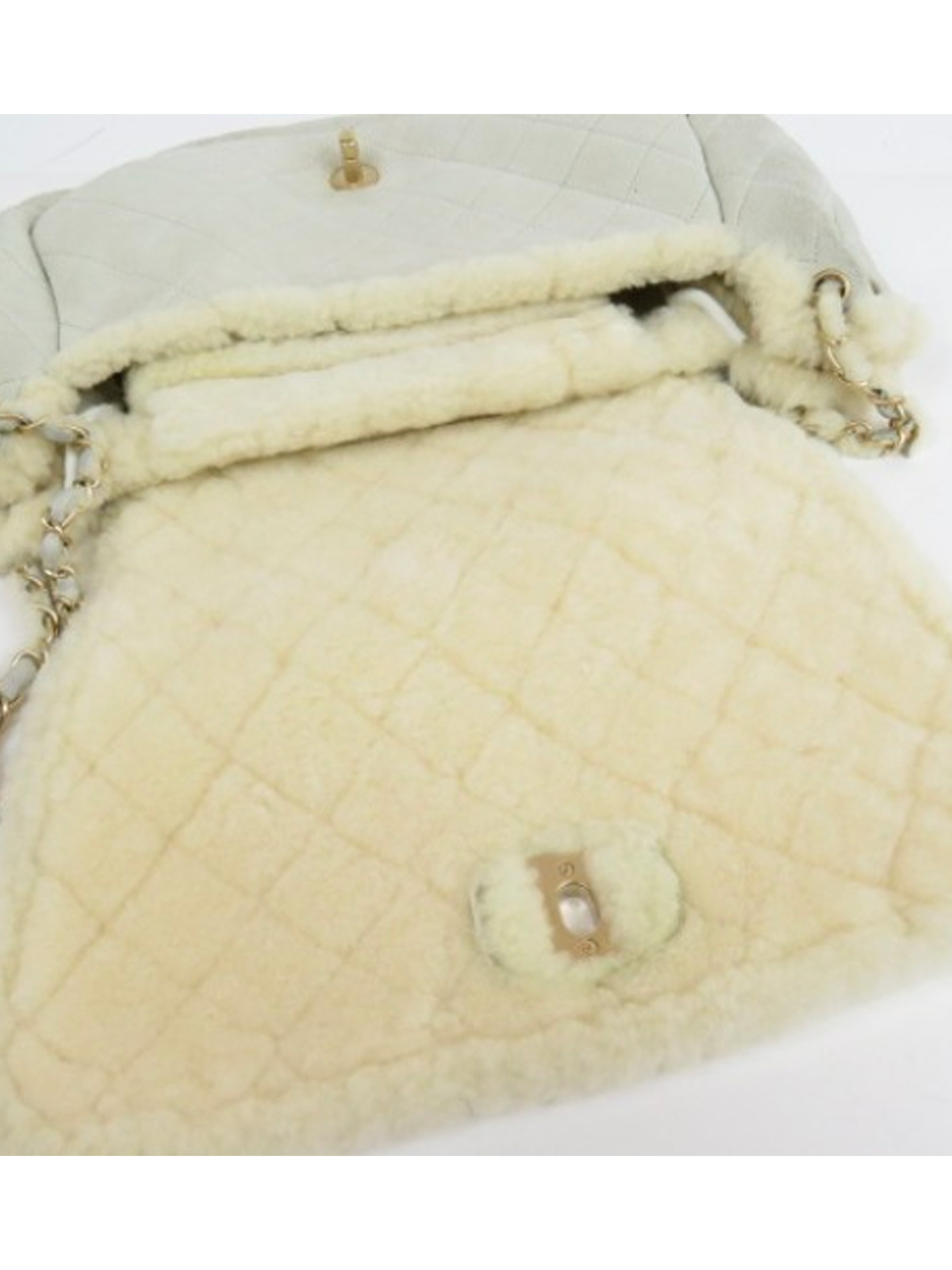 Chanel Shearling Rare Gold Hardware Flap