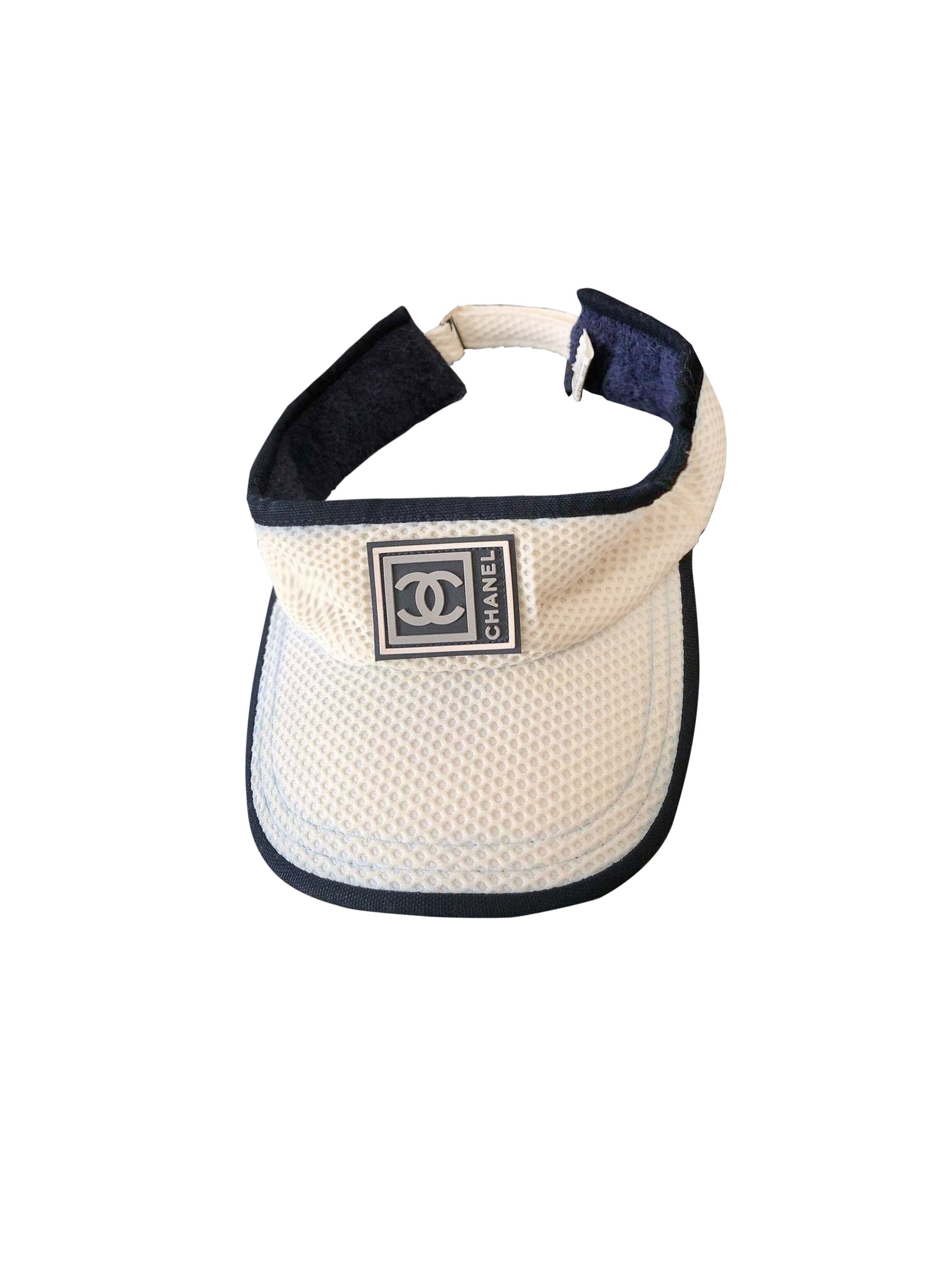 Chanel Sports Mesh White Tennis Visor · INTO