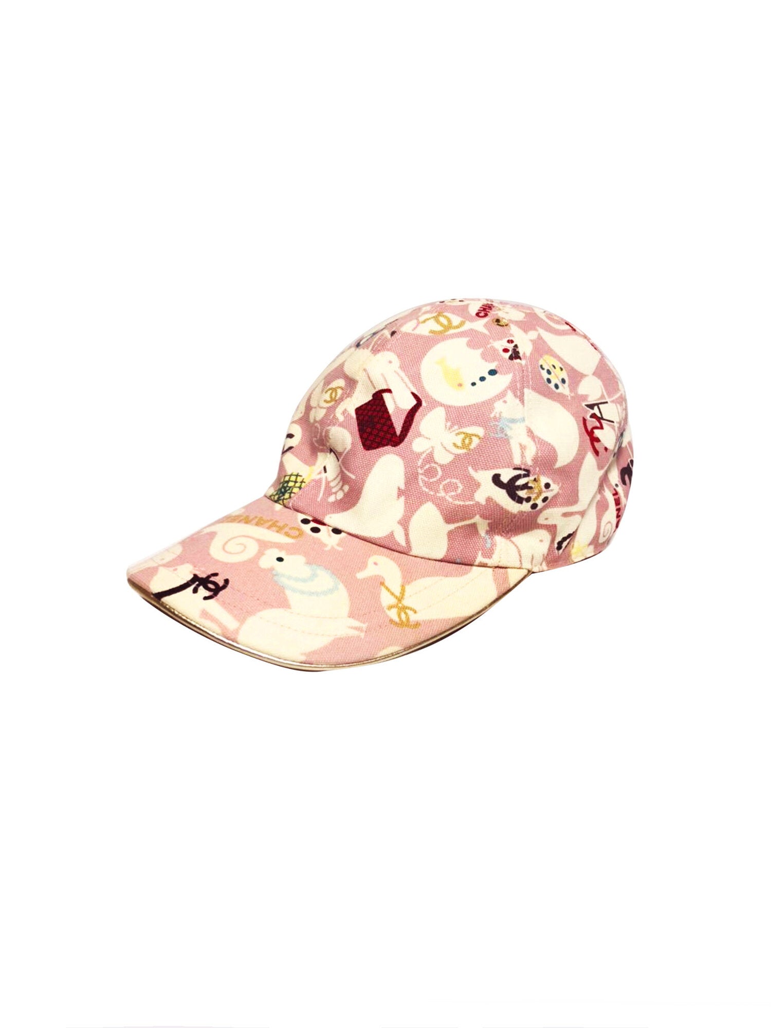 Chanel Rare Light Pink CC Animal Print Cap · INTO