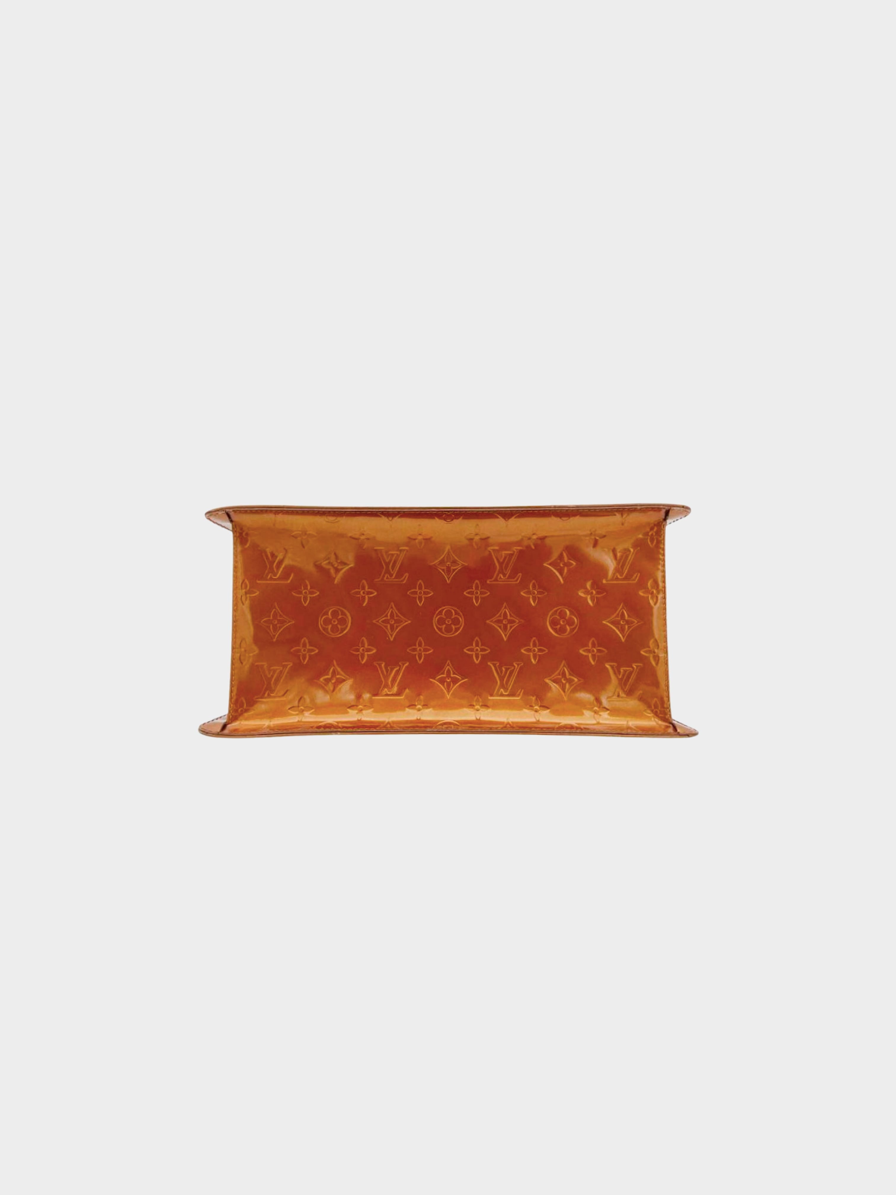 Louis Vuitton Bronze Monogram Vernis Leather Forsyth GM Bag. Very