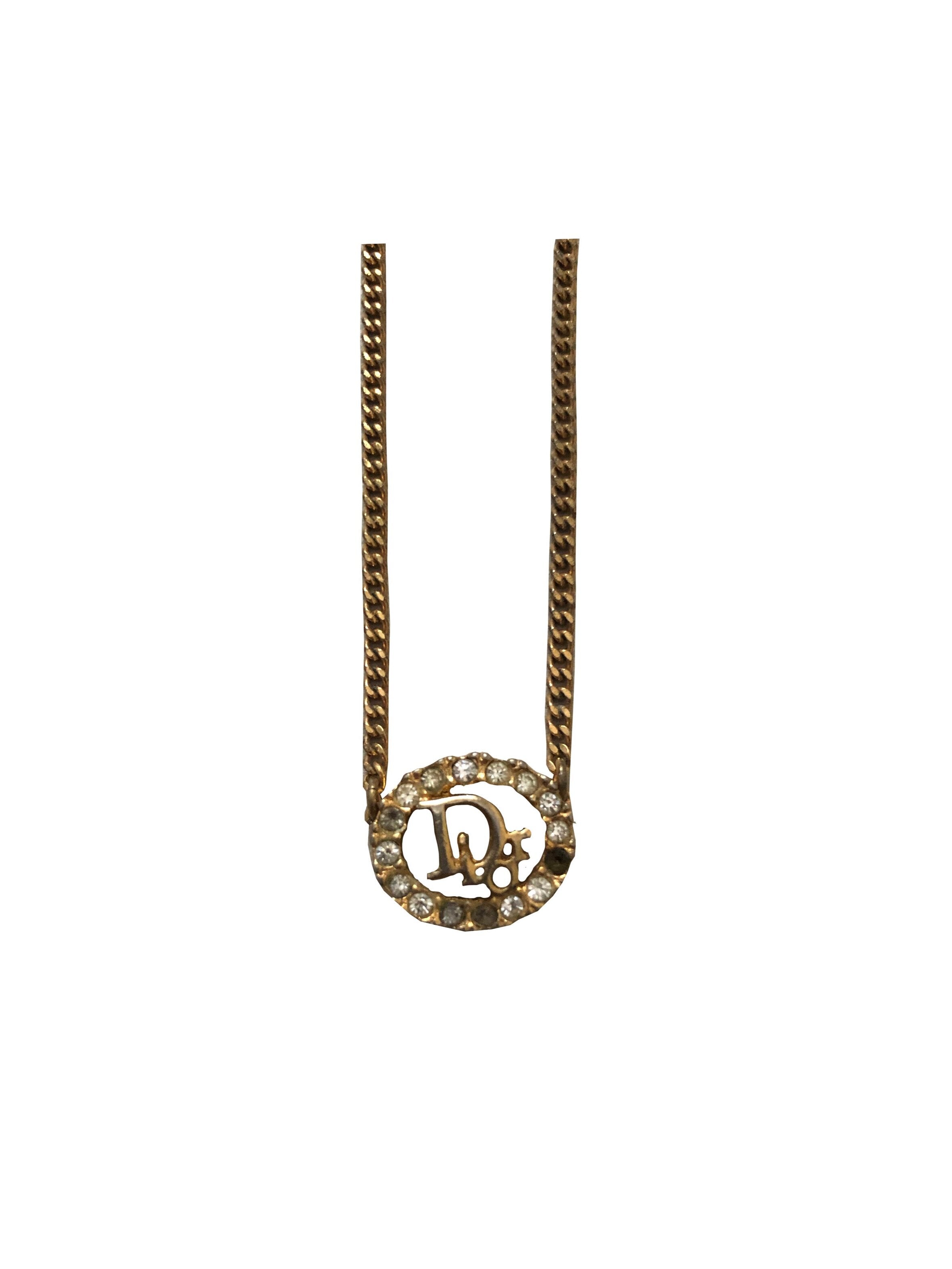 Christian Dior 2000s Gold Charm Necklace