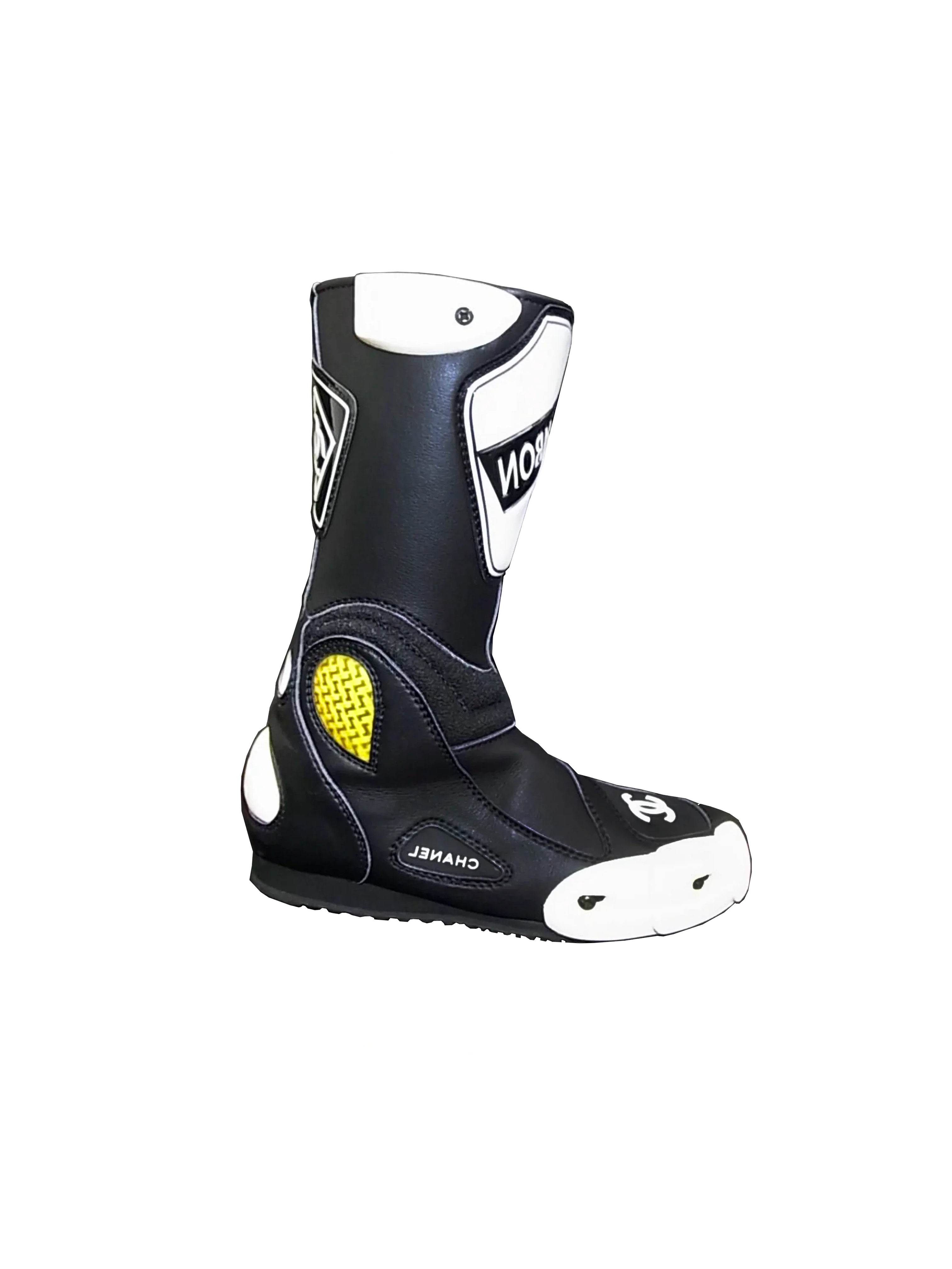 Chanel 1990s Leather Cambon CC Motocross Boots · INTO