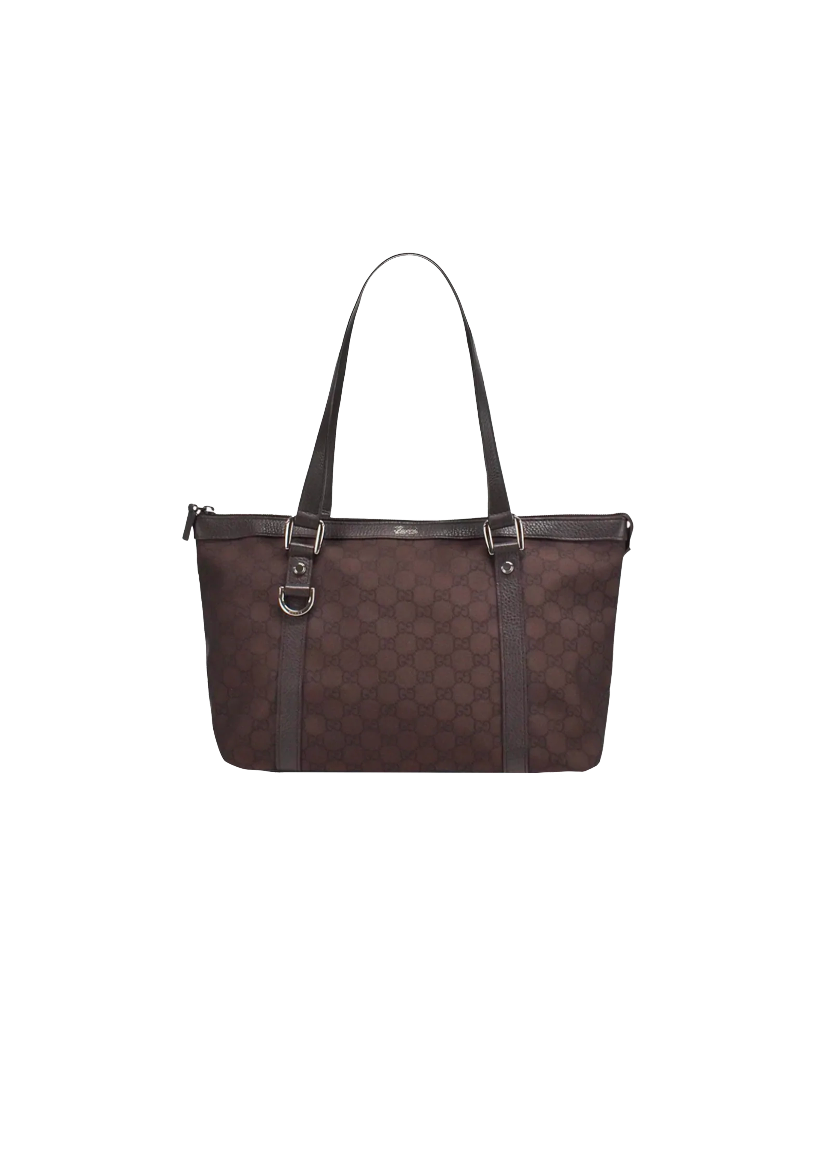 Gucci 2010s Brown Monogram Abbey Tote Bag