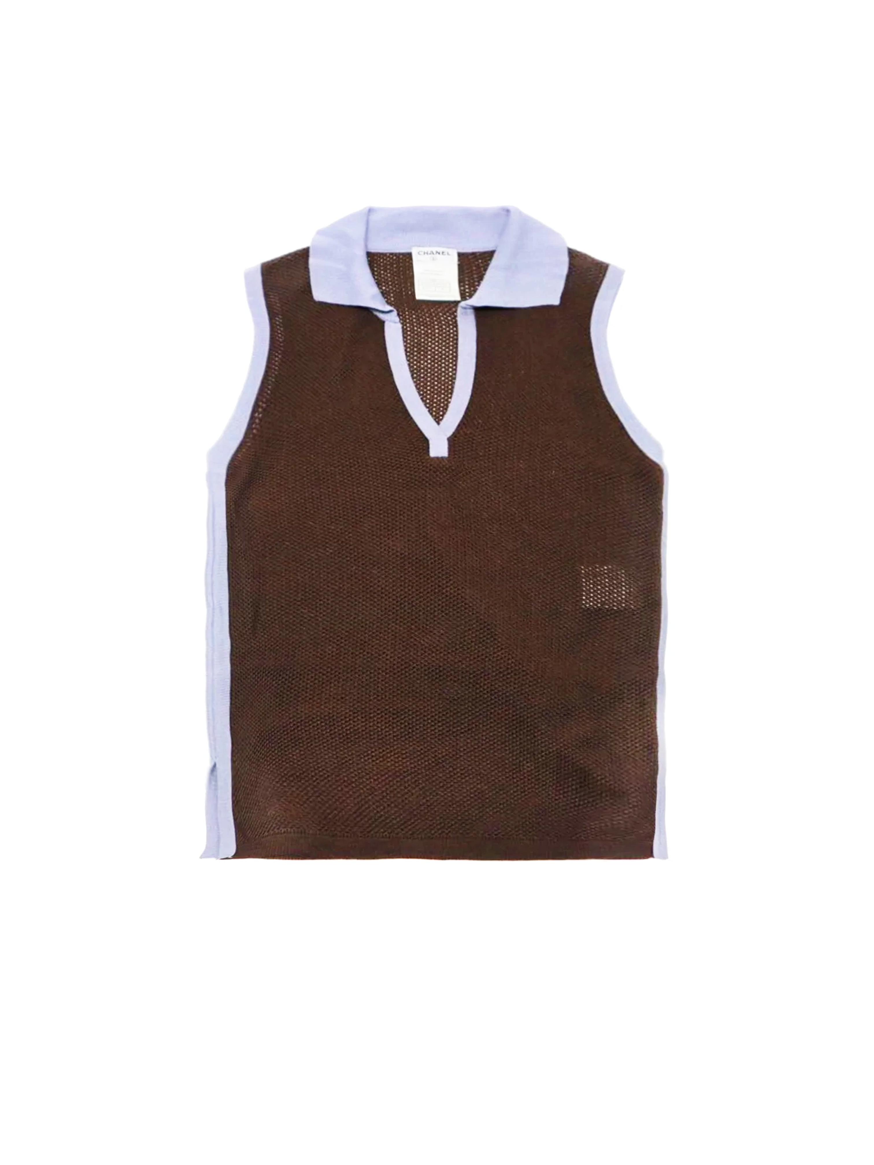 Chanel 2000s Purple and Brown Rare Knit Tank