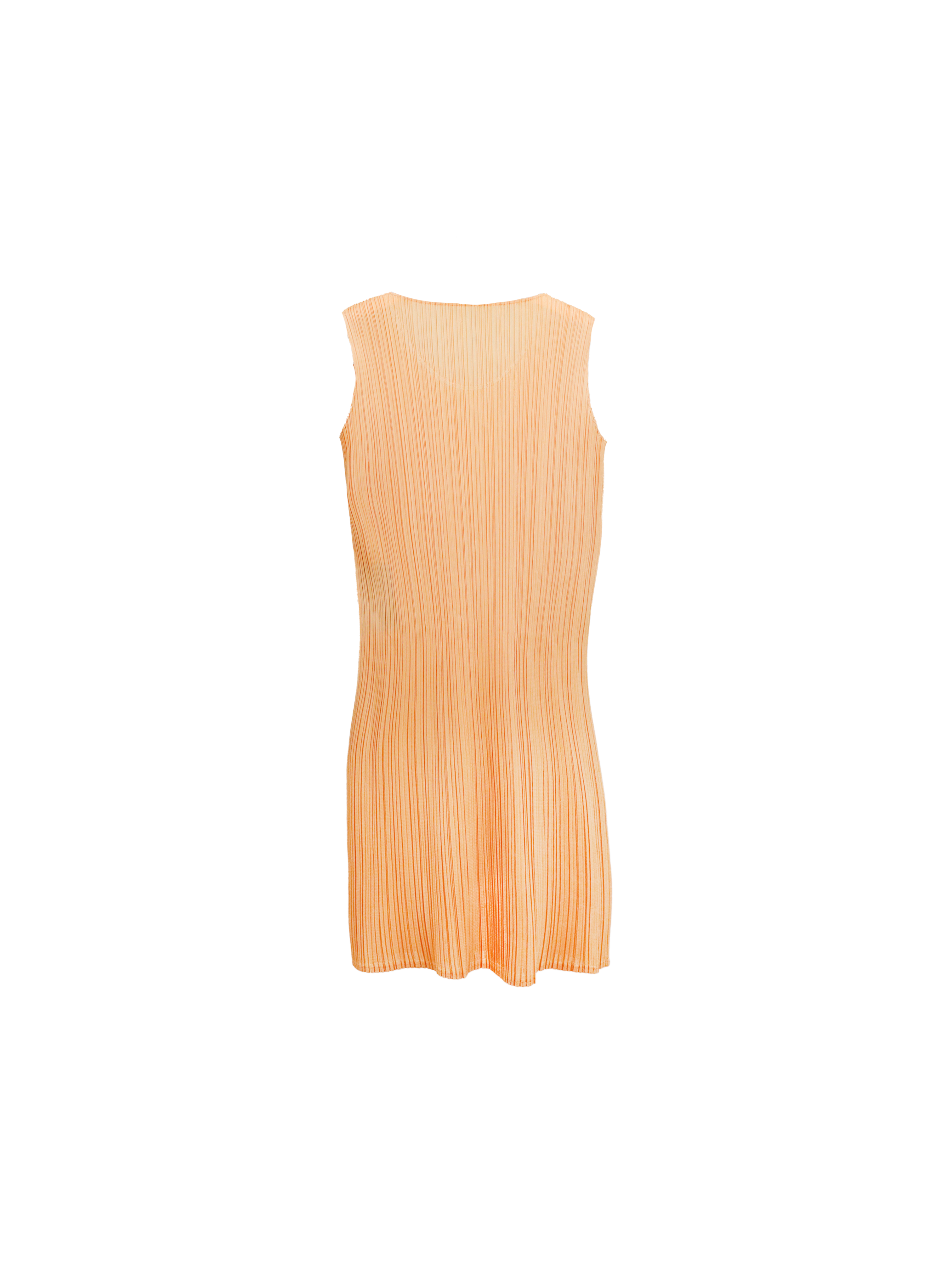 Issey Miyake 2000s Pleats Please Peach Dress