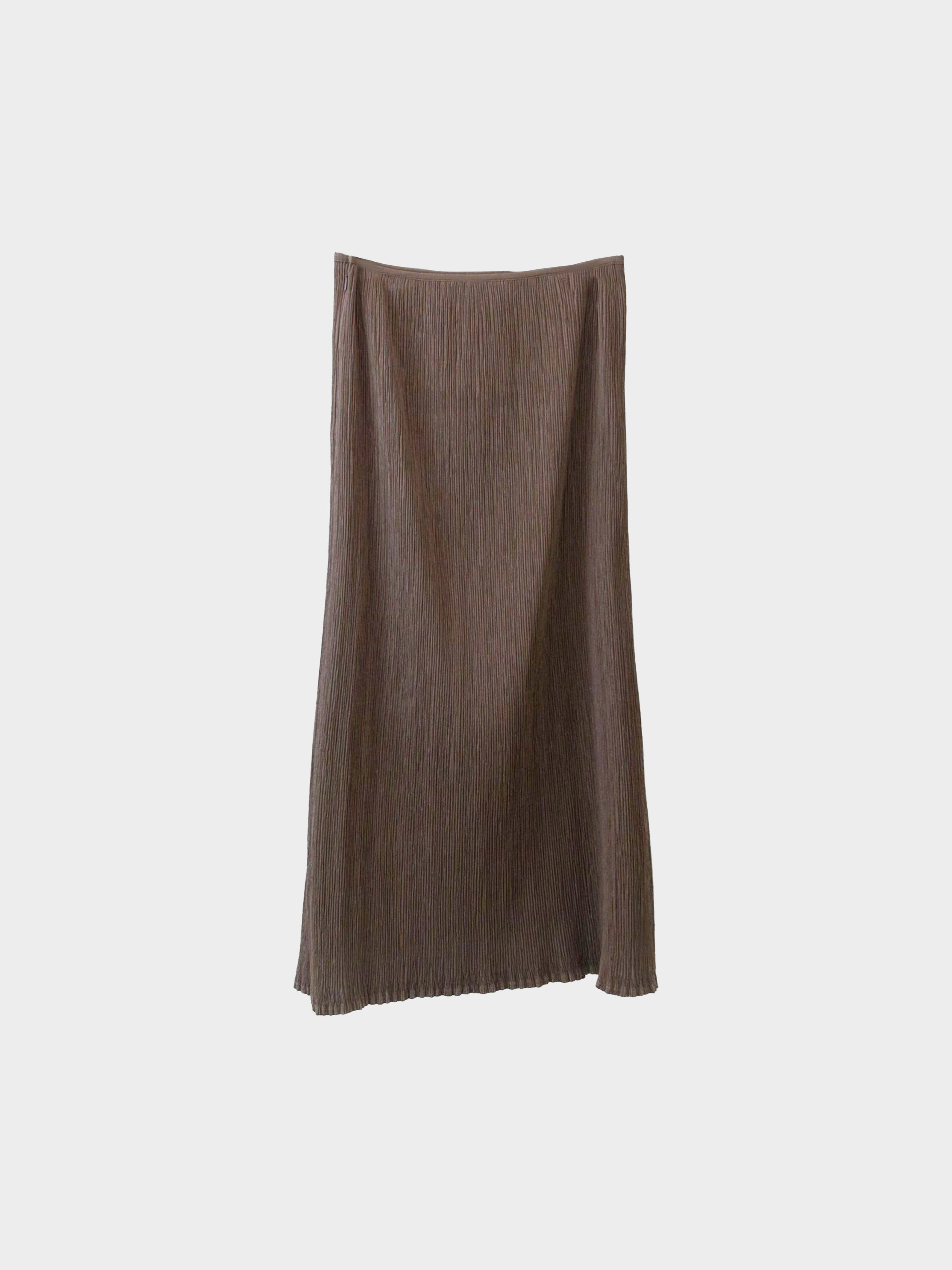 Issey Miyake 2000s Brown and Purple Wrap Skirt