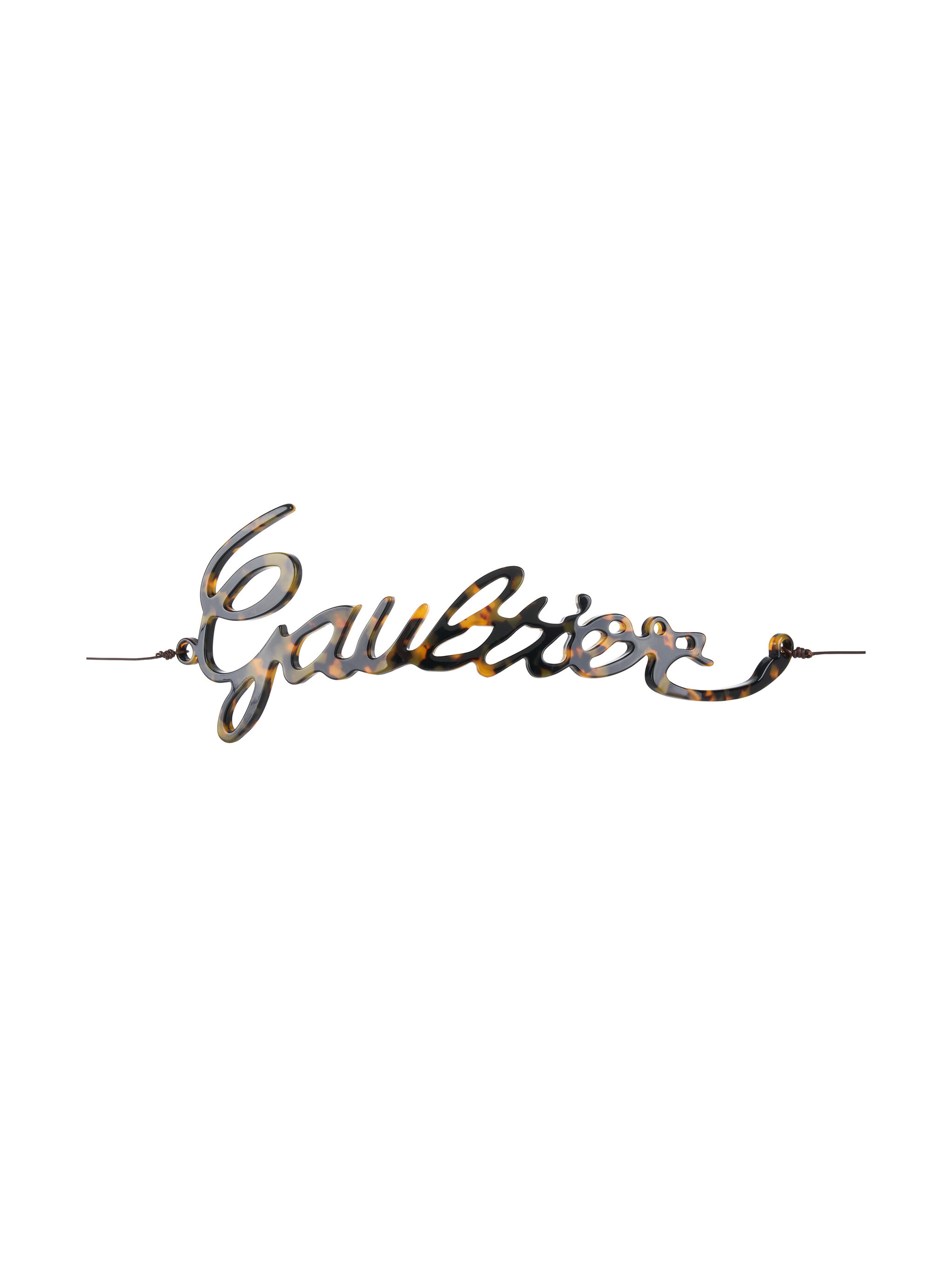 Jean Paul Gaultier 2000s Faux Tortoise Cursive Logo Belt · INTO