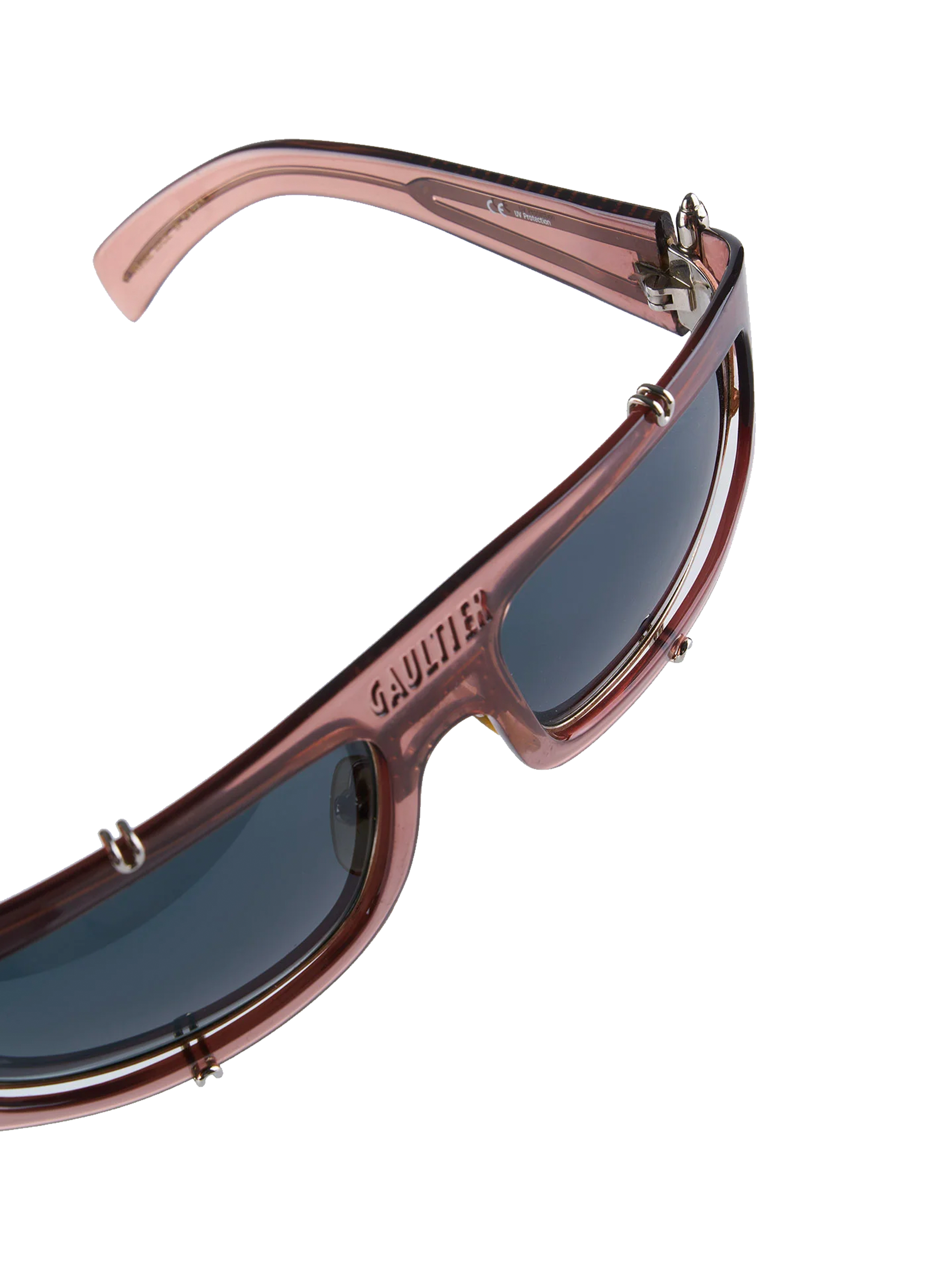 Jean Paul Gaultier 1990s Sunglasses with Clear Frame · INTO