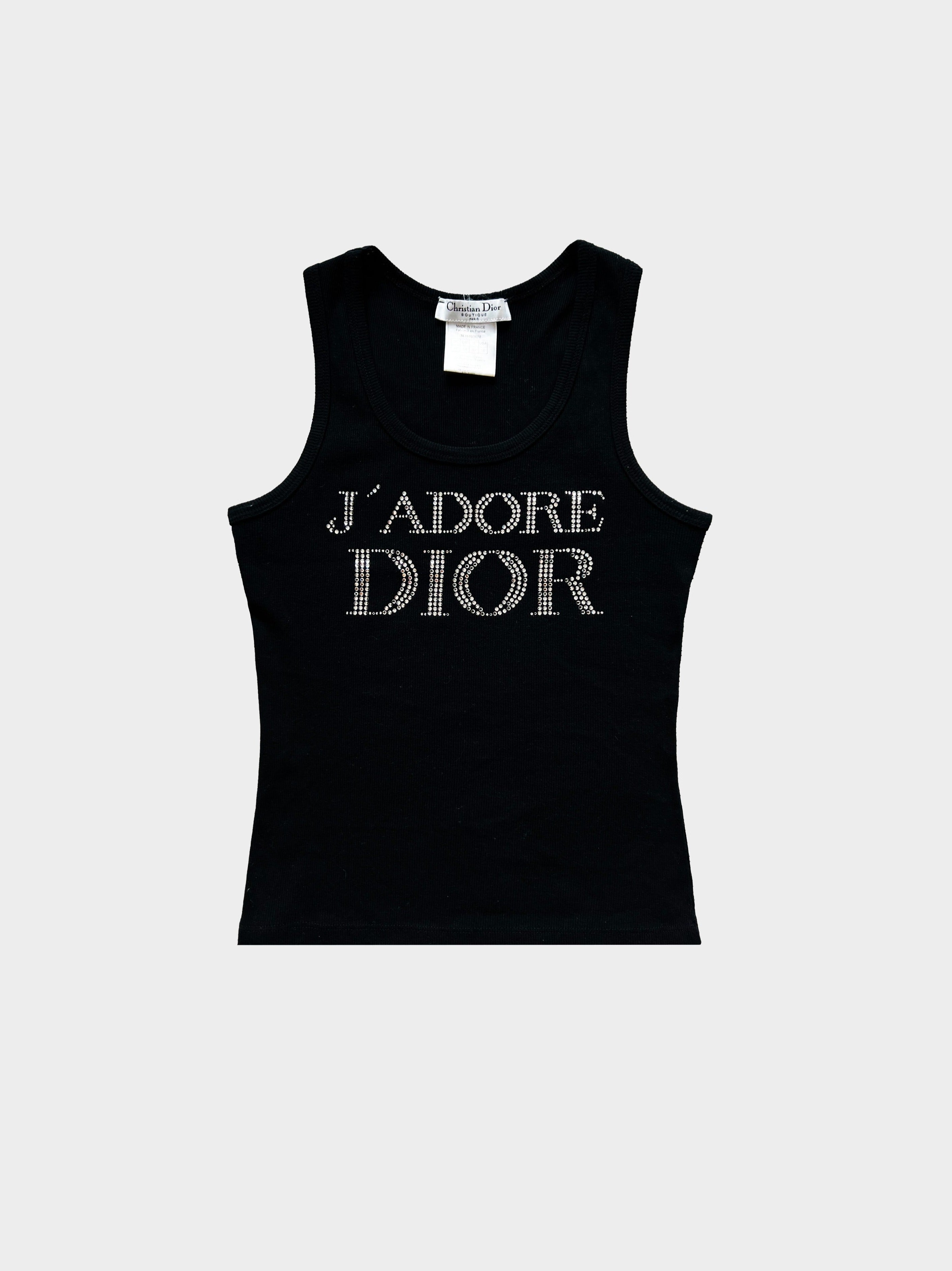 Christian Dior 2003 J'Adore Dior Rhinestone Tank Top · INTO