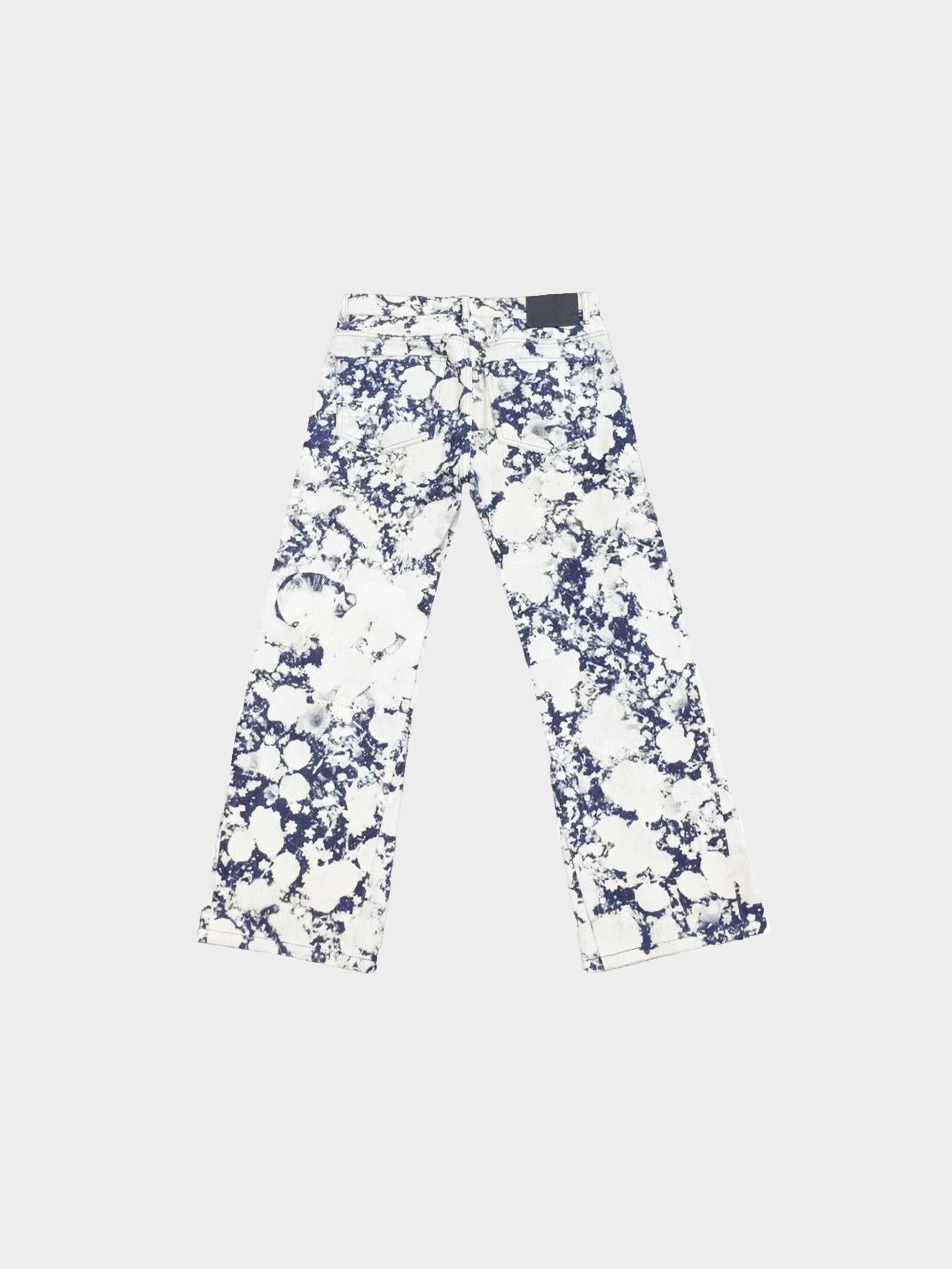 Louis Vuitton Blue Denim 'LV Leaf' Pants