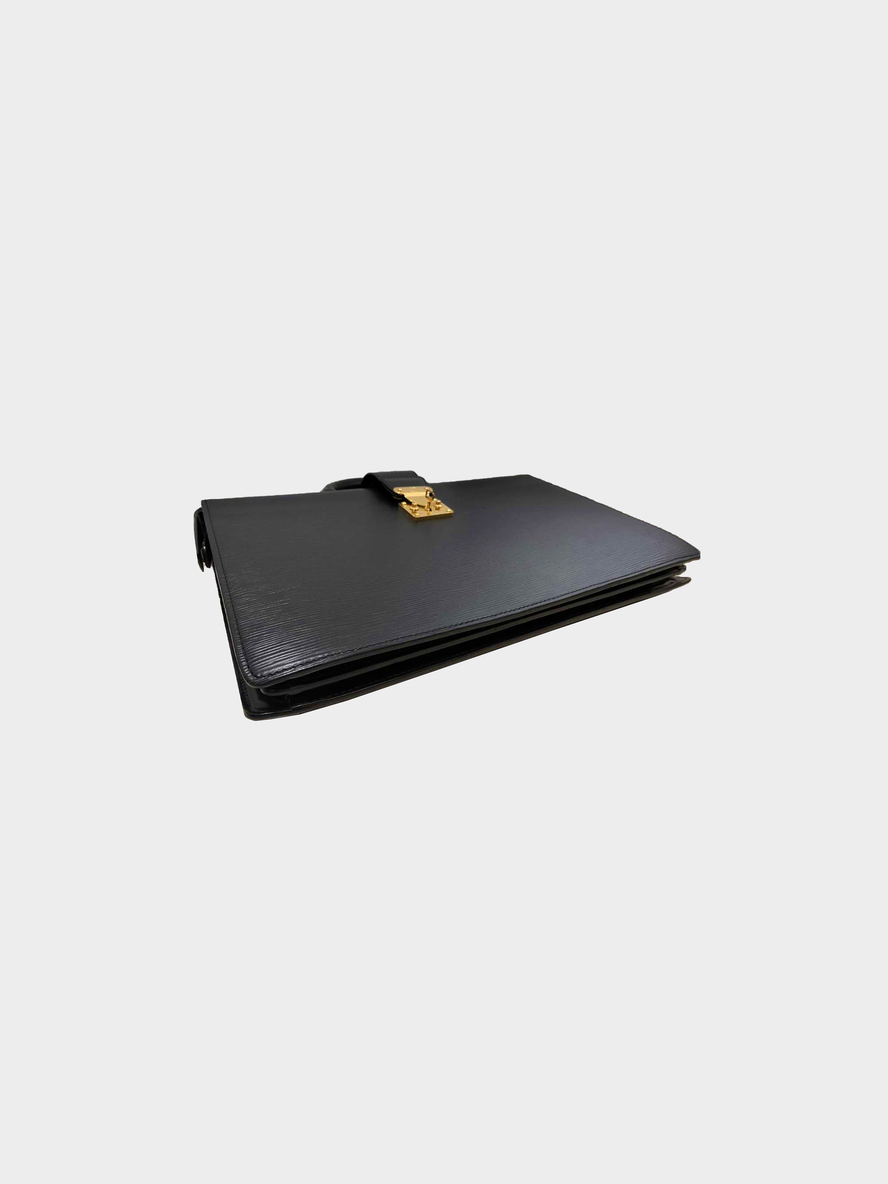 Louis Vuitton Epi Serviette Fermoir - Black Briefcases, Bags - LOU788272