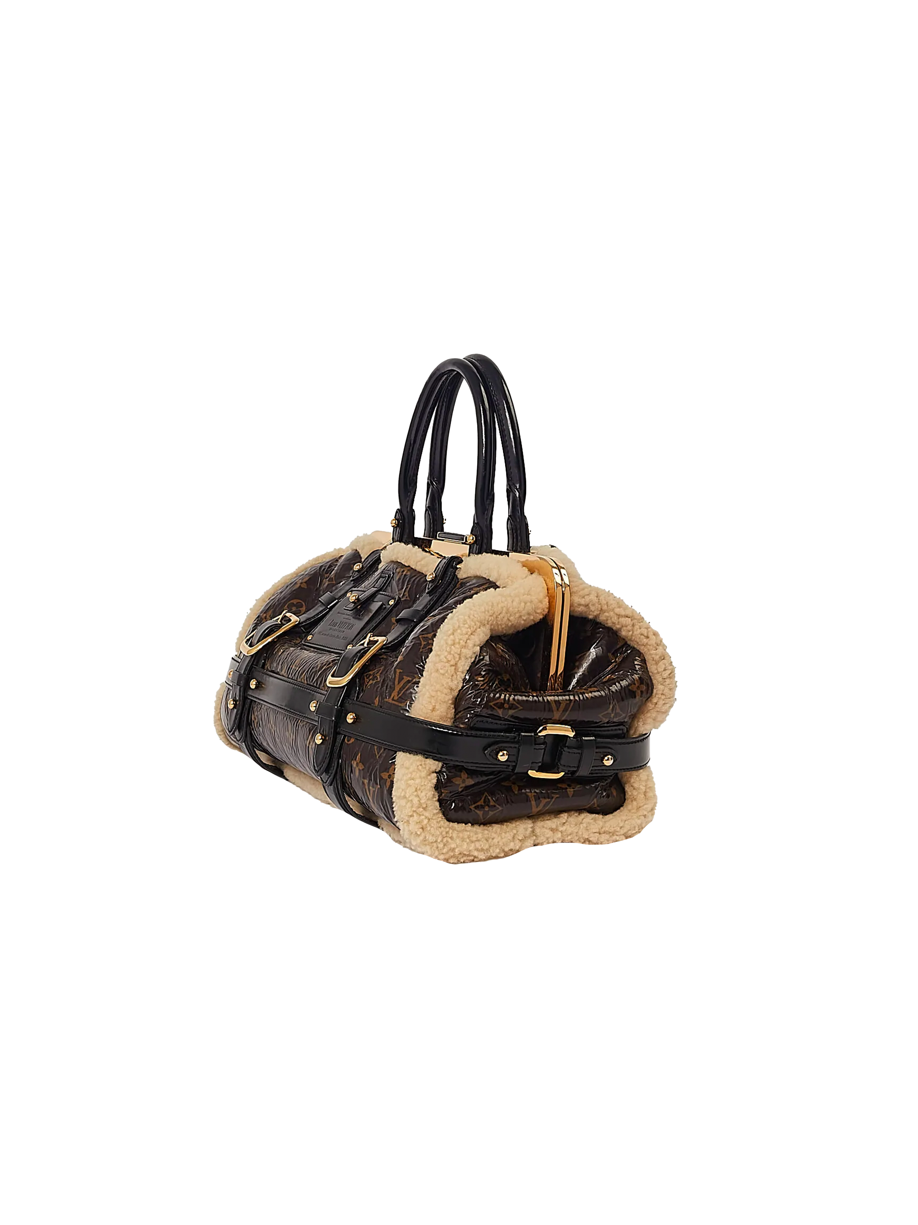 Shearing thunder handbag Louis Vuitton Brown in Fur - 25607287