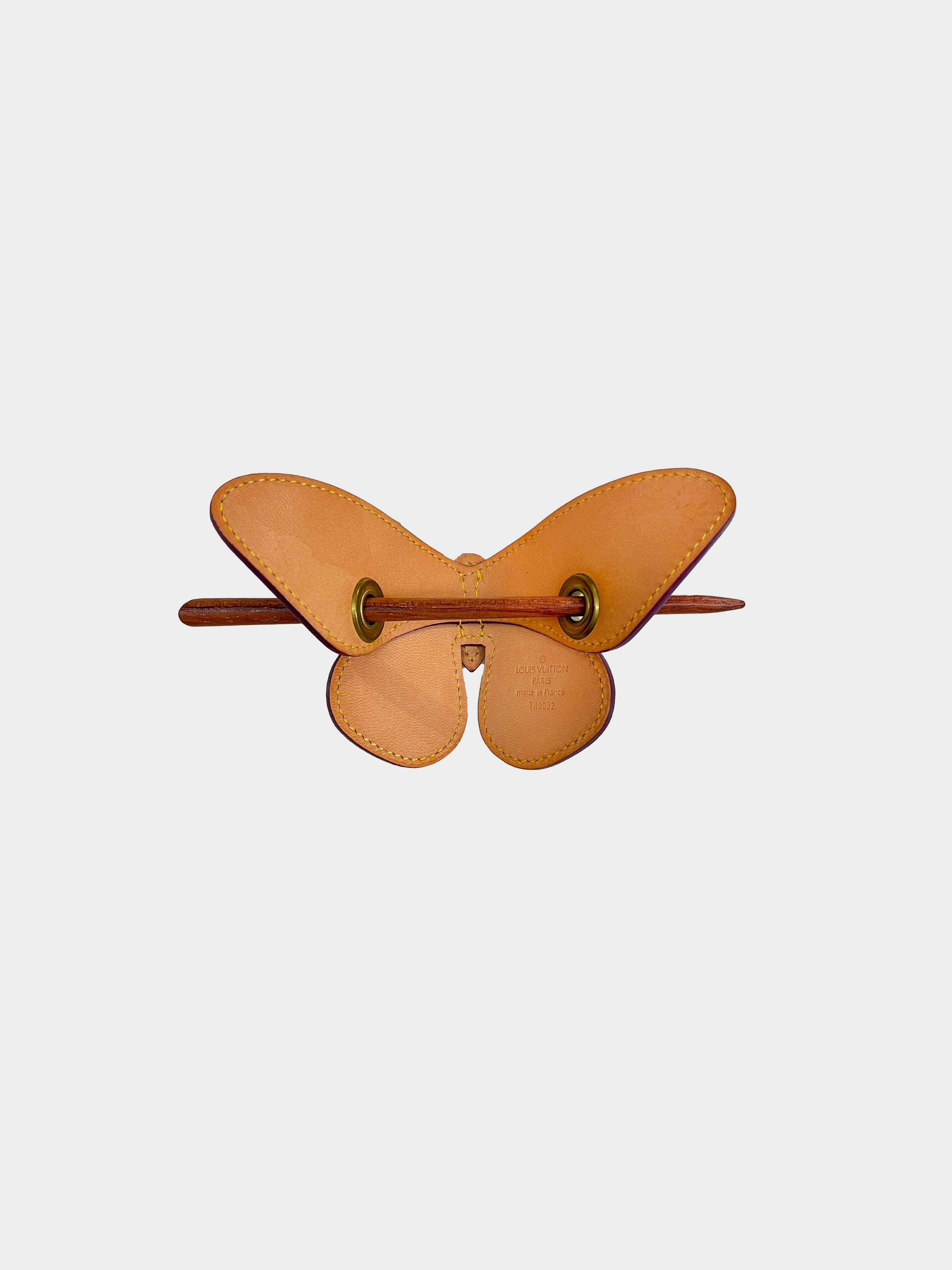 Louis Vuitton 2002 Plum Vernis Butterfly Hairpin · INTO