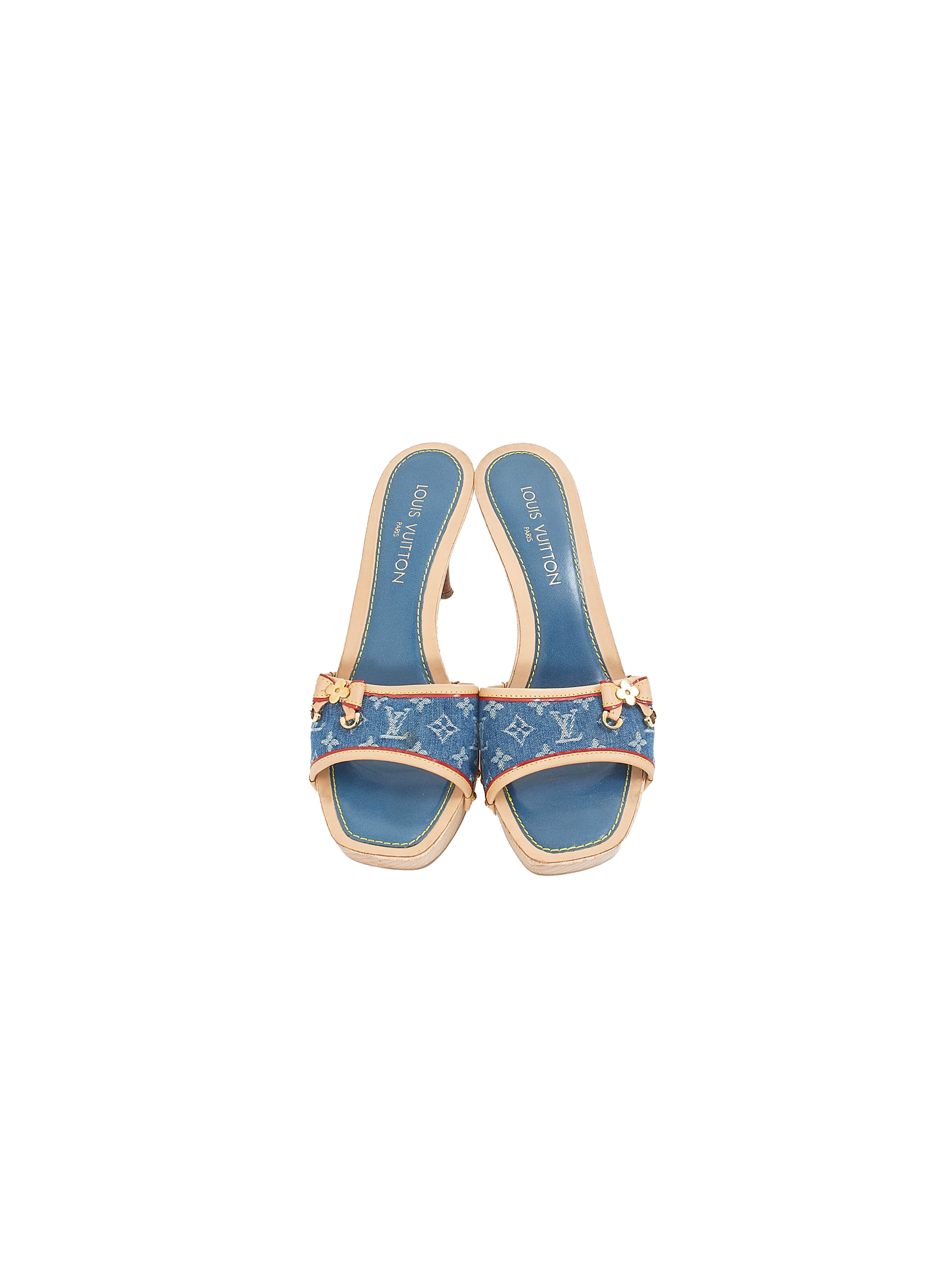 lv denim slides