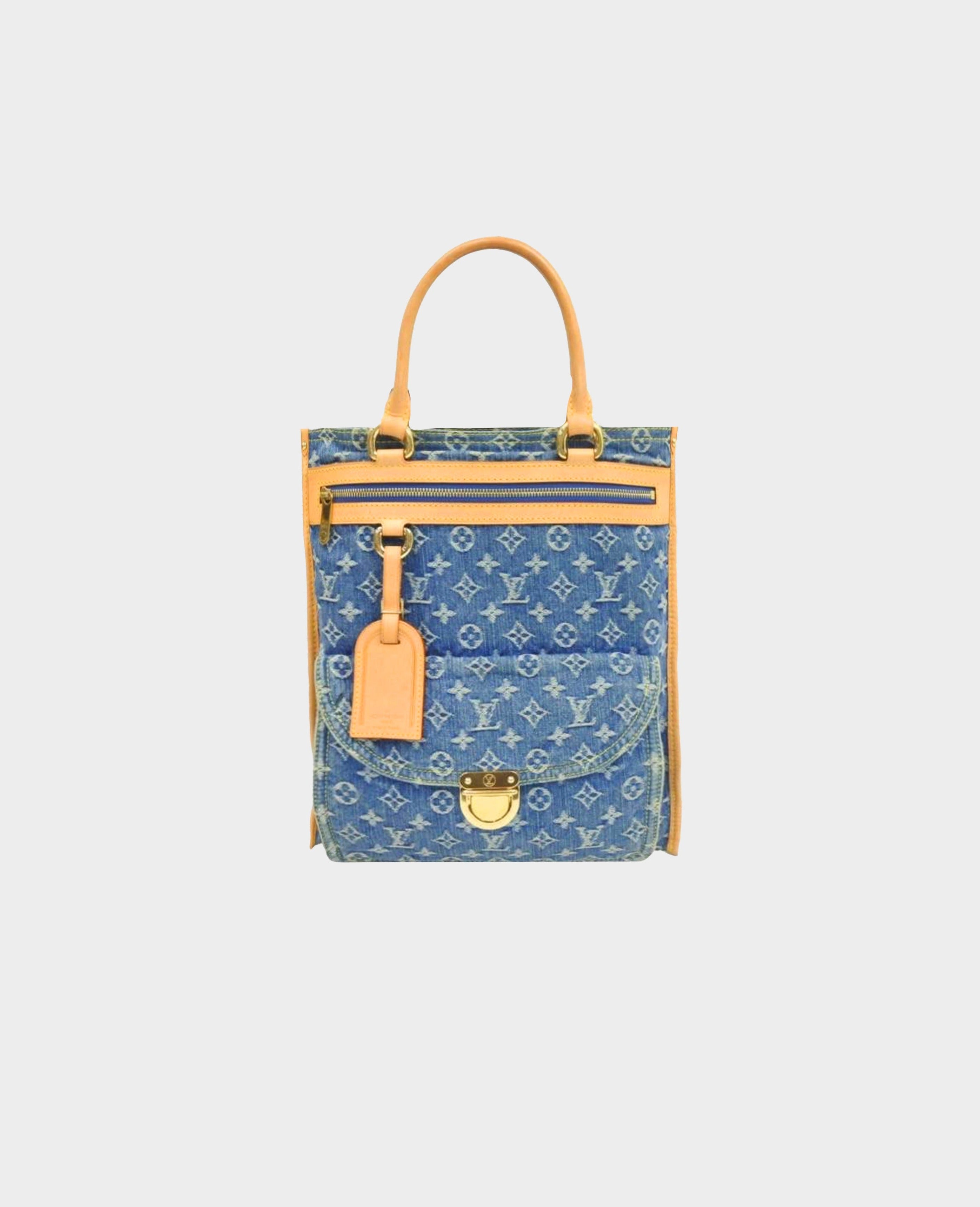 Louis Vuitton Blue Monogram Denim Sac Plat Bag Louis Vuitton